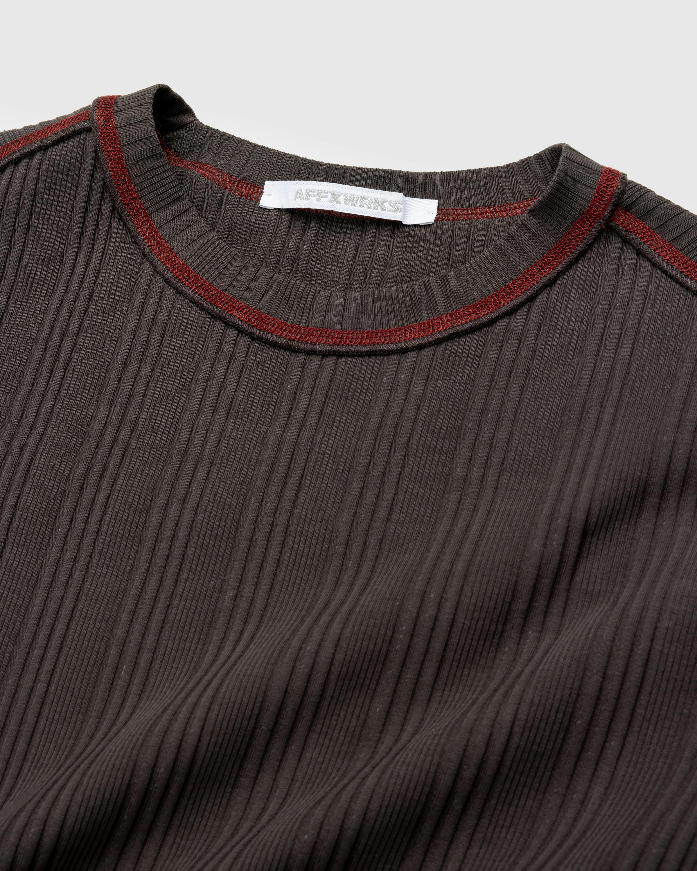 AFFXWRKS – Boxed Pullover Rib Shale Brown - Crewnecks - Brown - Image 6