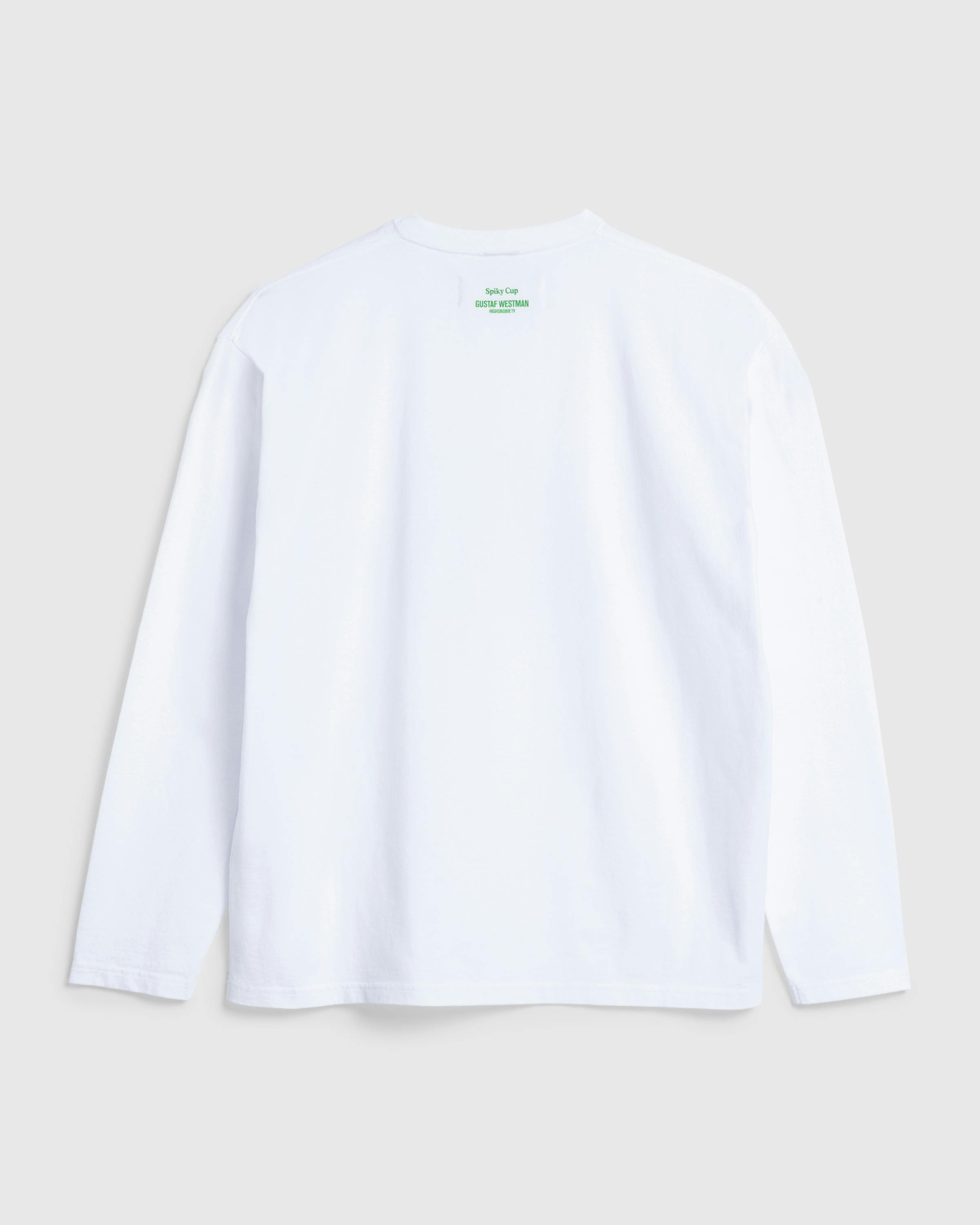 Highsnobiety x Gustaf Westman – Spiky Cup and Saucer Long-Sleeve White  - Longsleeves - White - Image 6