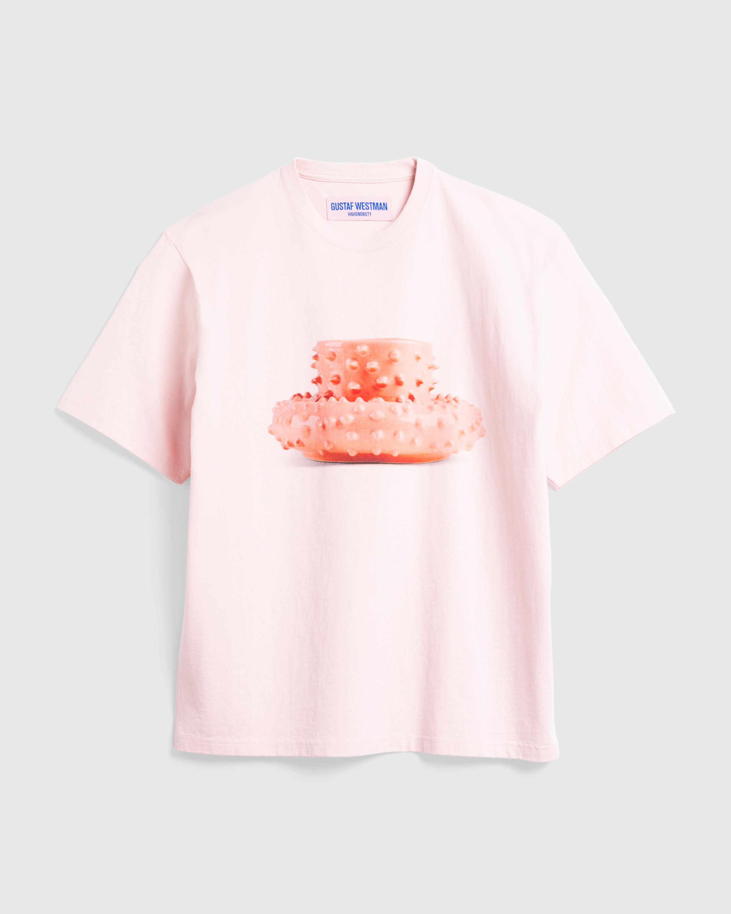 Highsnobiety x Gustaf Westman – Spiky Cup and Saucer T-Shirt Pink  - T-Shirts - Pink - Image 1
