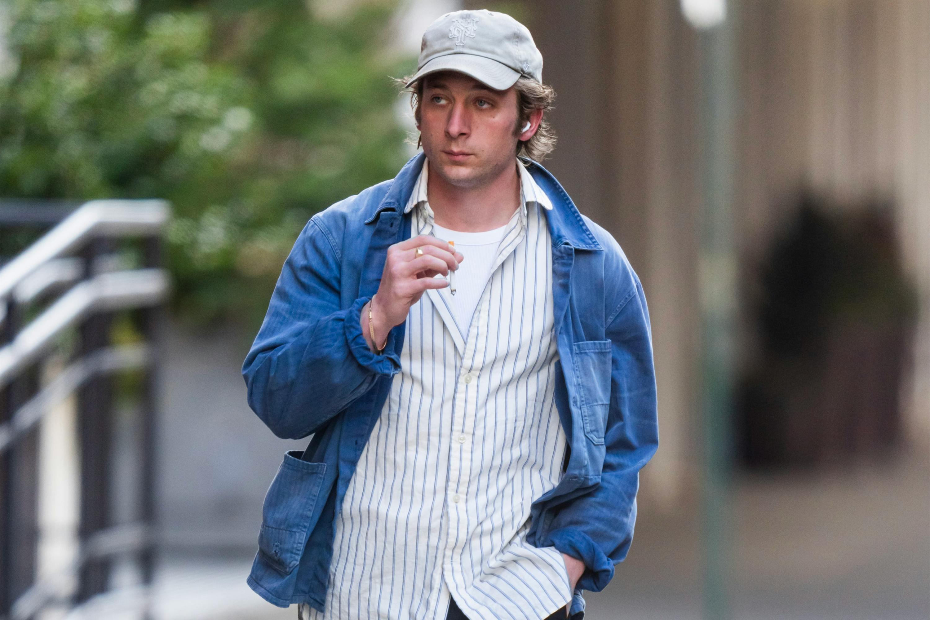 Celebrity Casual Menswear Style Jeremy Allen White Josh O'Connor Usher Nike Cortez Adidas Balenciaga