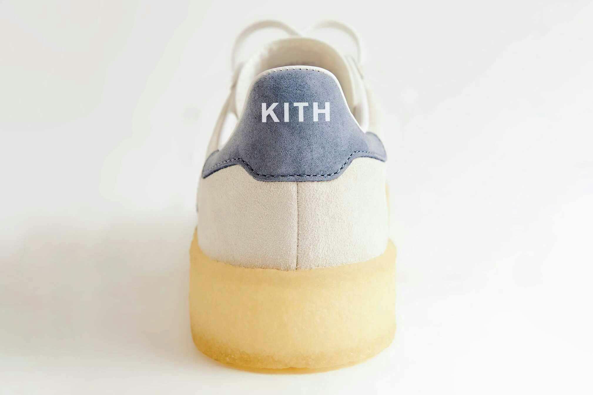 KITH's adidas x Clarks sneakers in blue and white suede