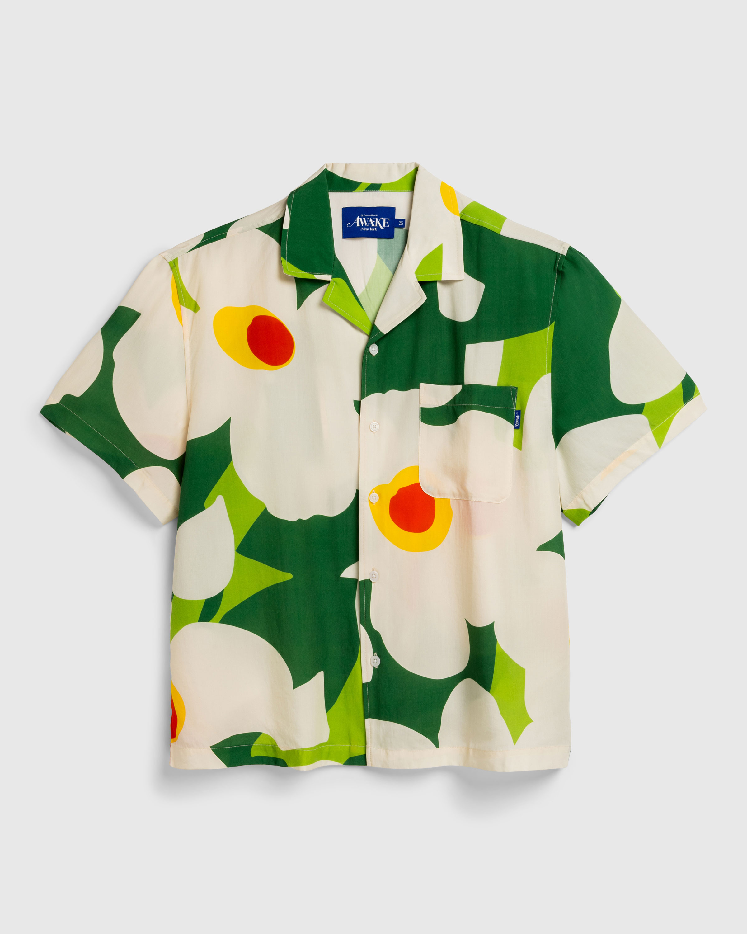 Awake NY – Floral Camp Shirt Green - Shirts - Green - Image 1