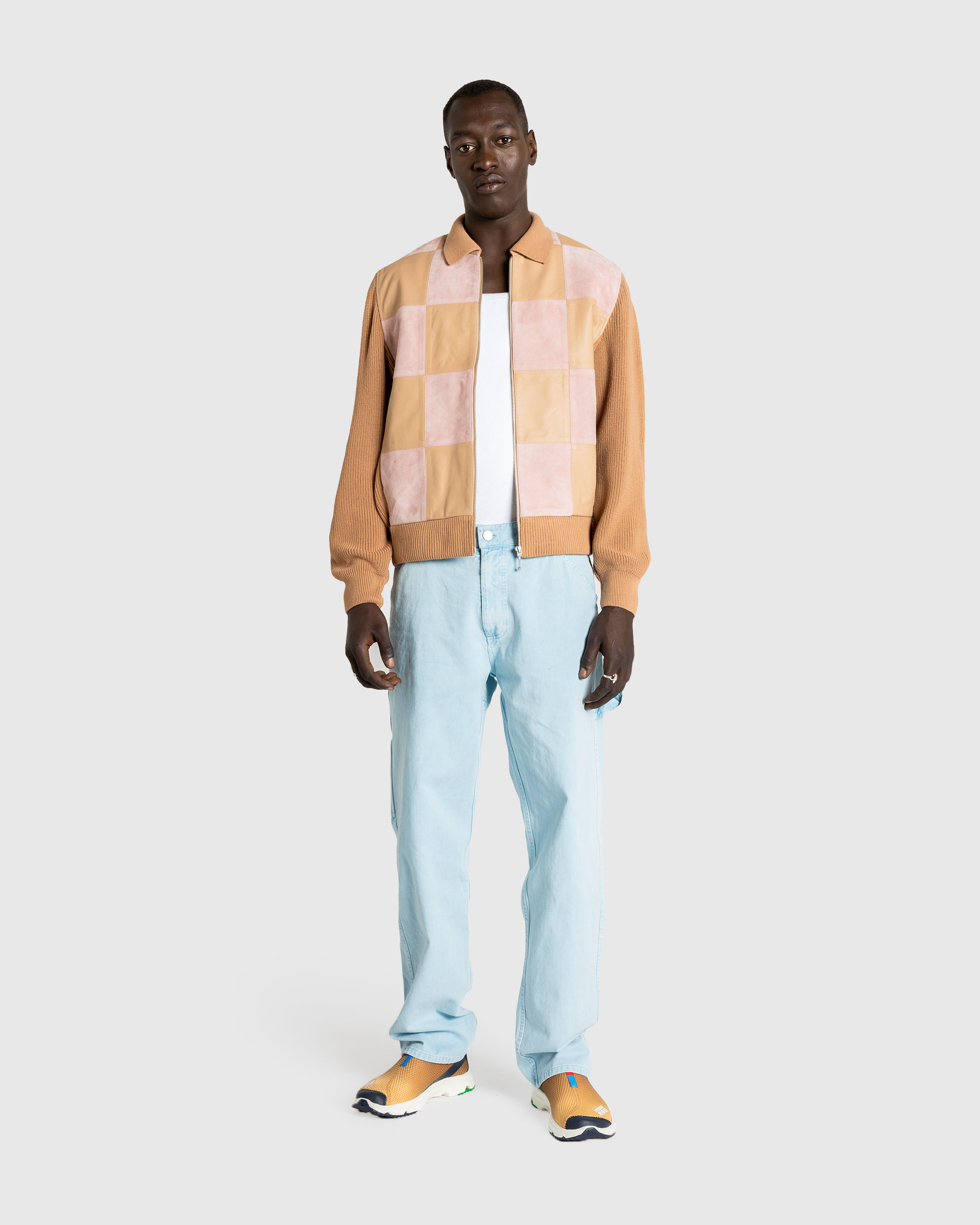 Awake NY – Checkerboard Zip Jacket Brown - Outerwear - Brown - Image 3