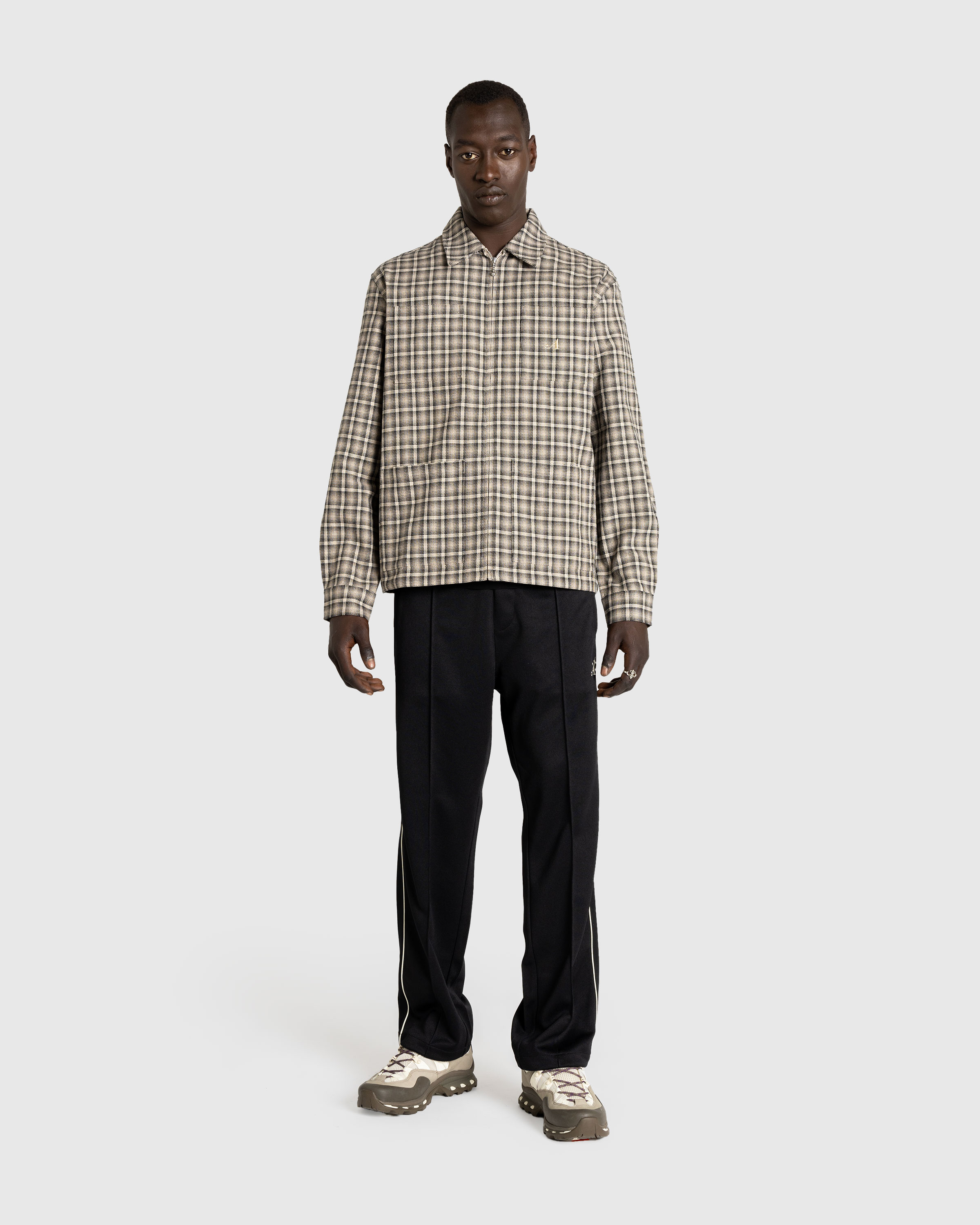 Awake NY – Lightweight Shirt Jacket Brown Plaid - Shirts - Brown - Image 3