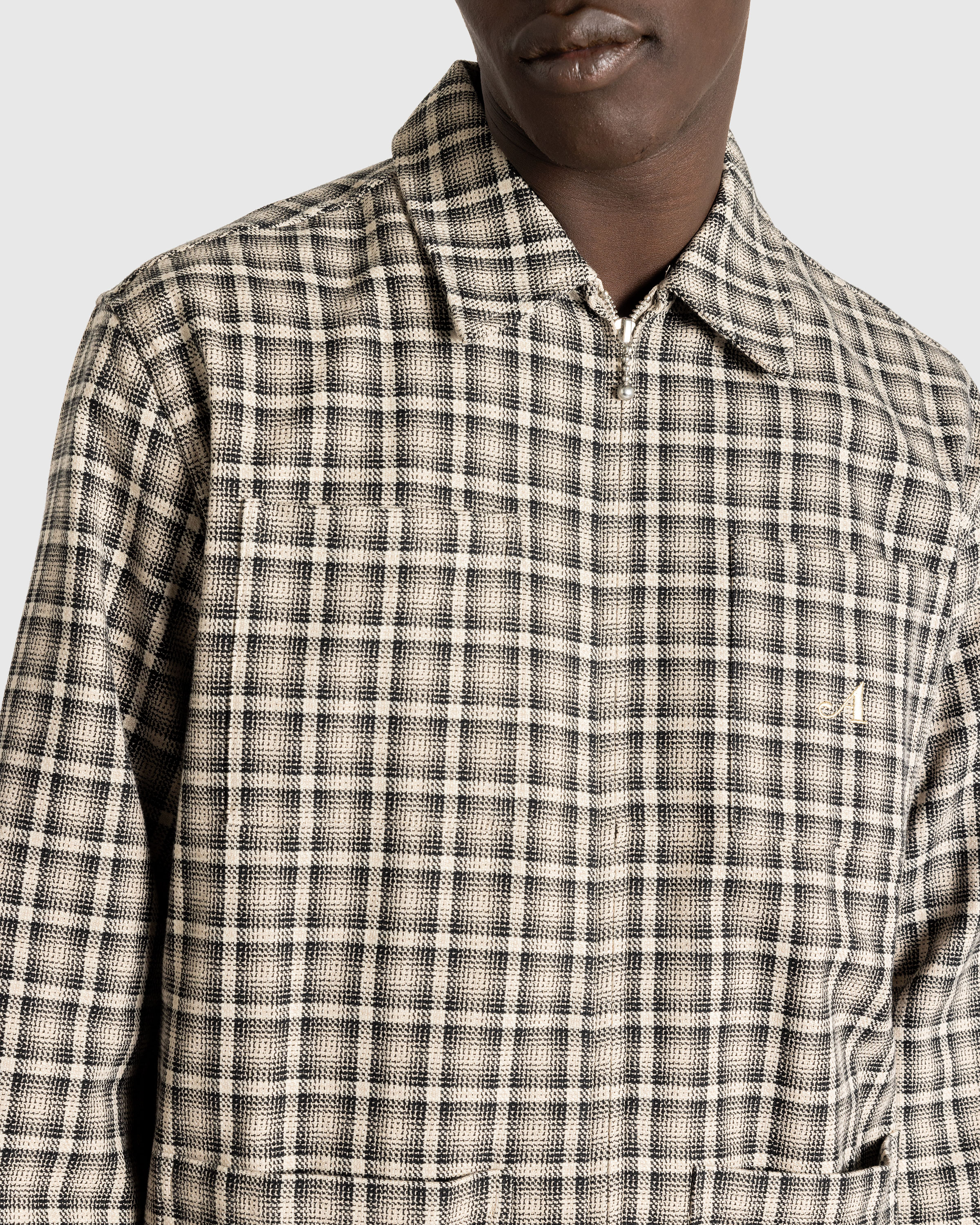 Awake NY – Lightweight Shirt Jacket Brown Plaid - Shirts - Brown - Image 5