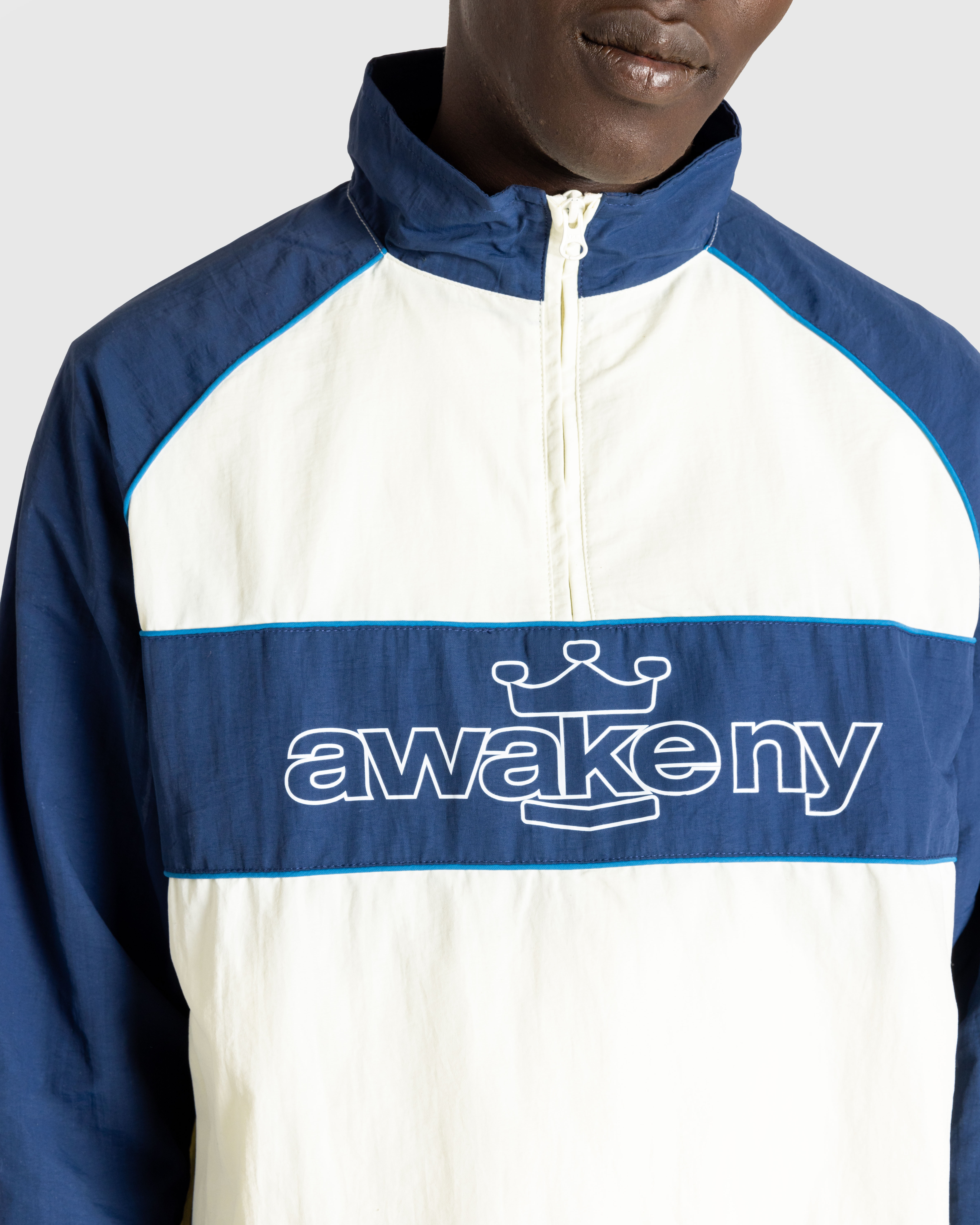 Awake NY – Nylon Quarter Zip Jacket Off White - Outerwear - White - Image 3