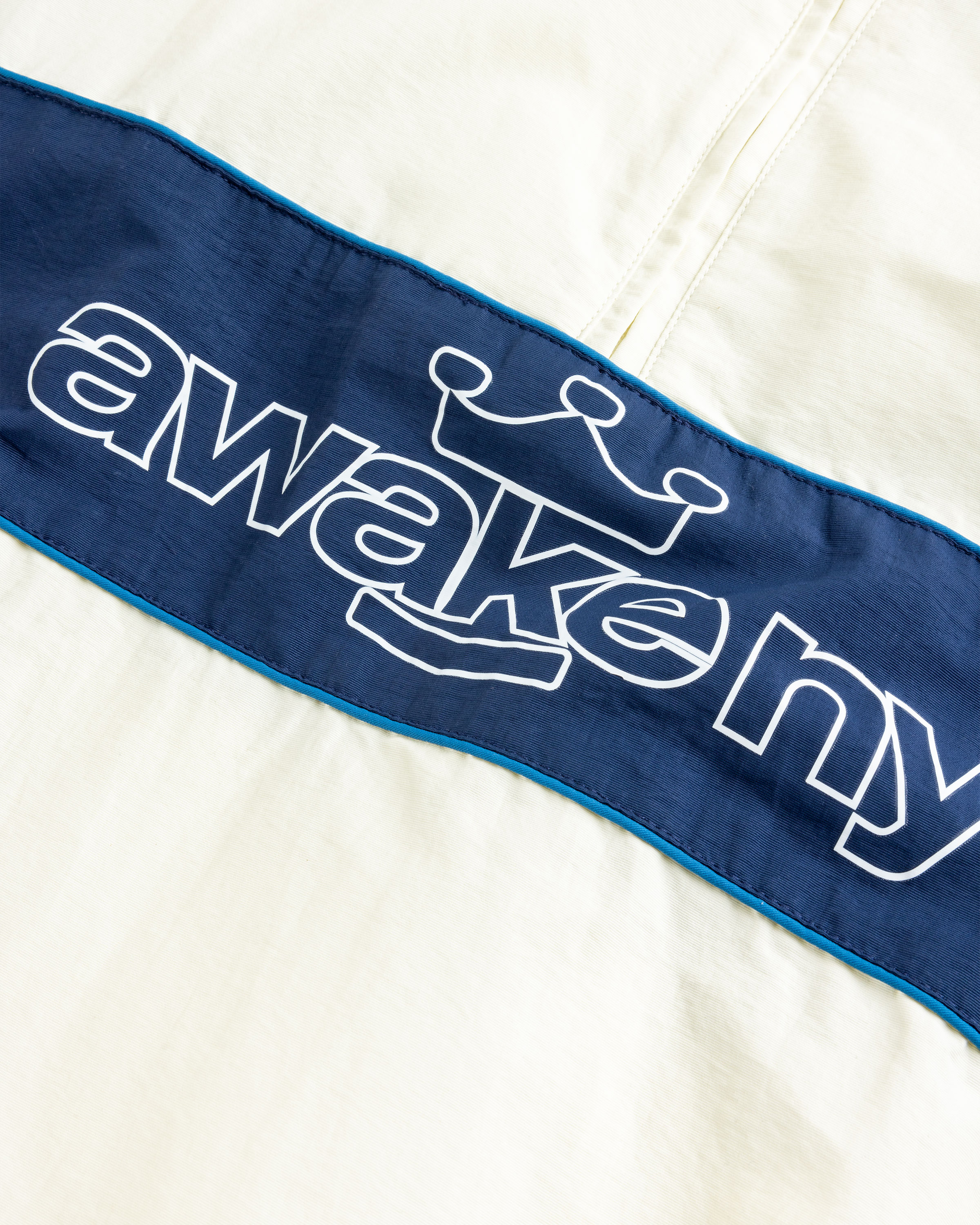 Awake NY – Nylon Quarter Zip Jacket Off White - Outerwear - White - Image 7