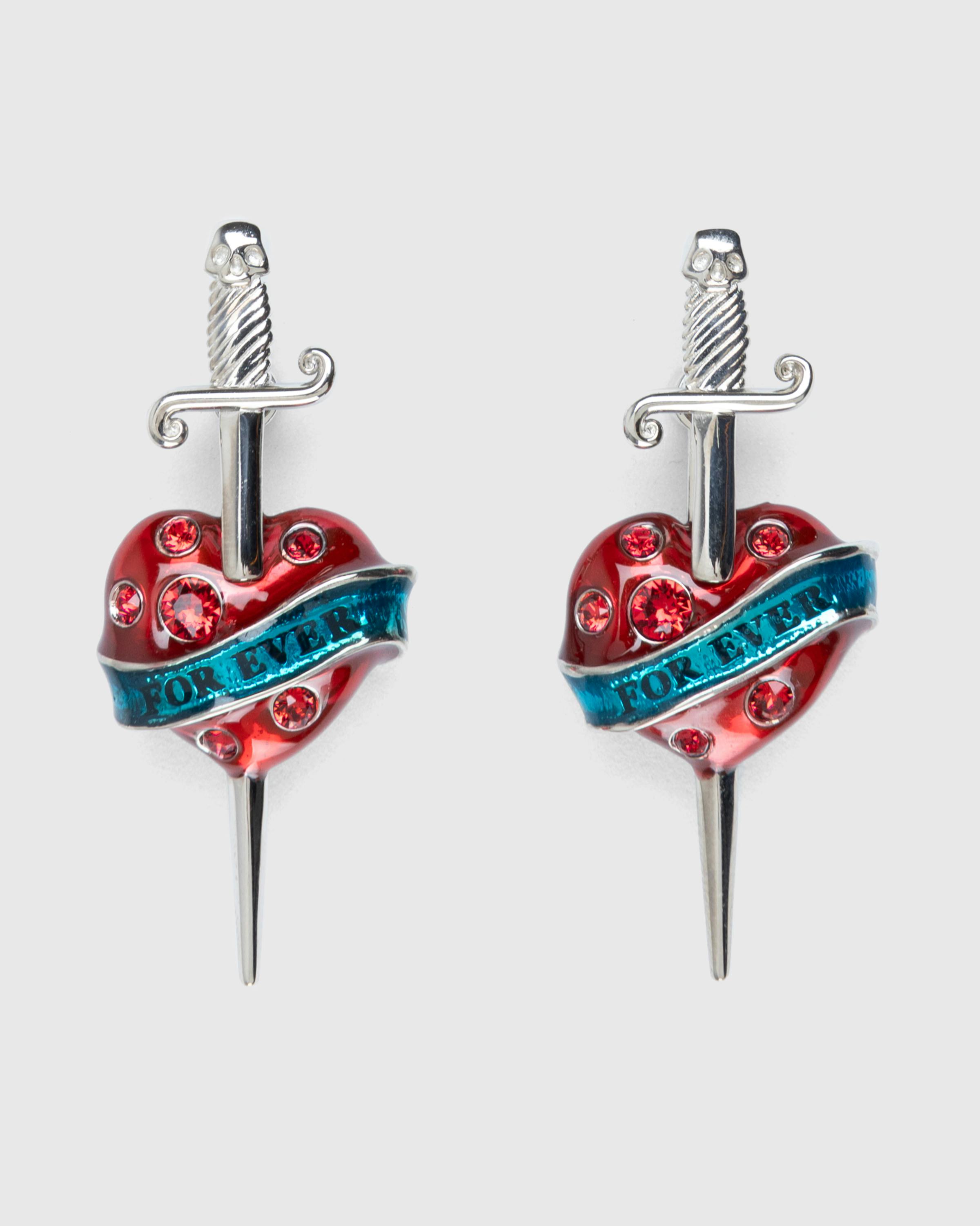 Jean Paul Gaultier – Heart and Sword Earrings Silver - Earrings - Silver - Image 1