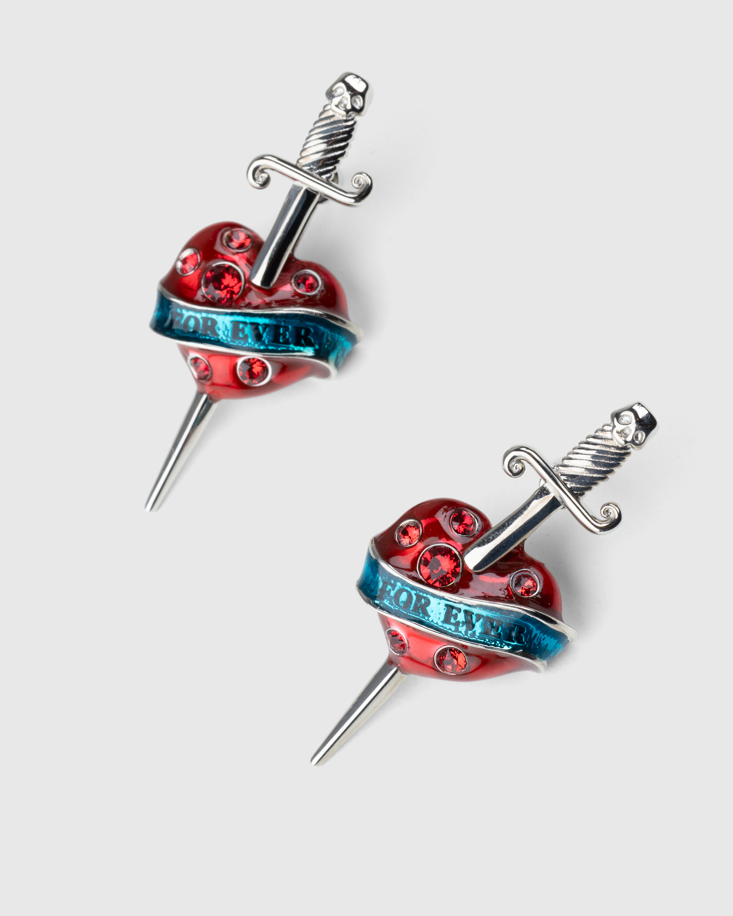 Jean Paul Gaultier – Heart and Sword Earrings Silver - Earrings - Silver - Image 2