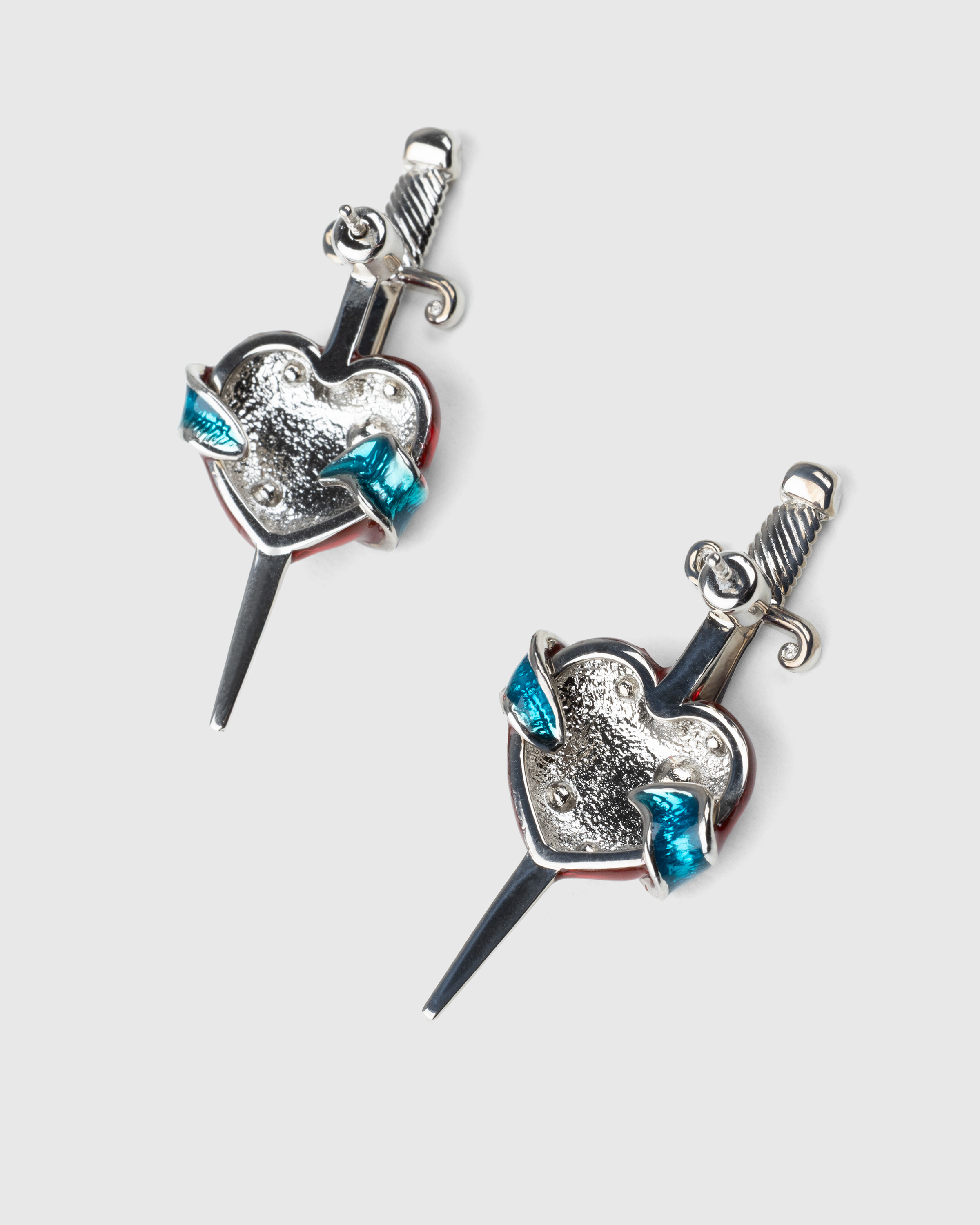 Jean Paul Gaultier – Heart and Sword Earrings Silver - Earrings - Silver - Image 4