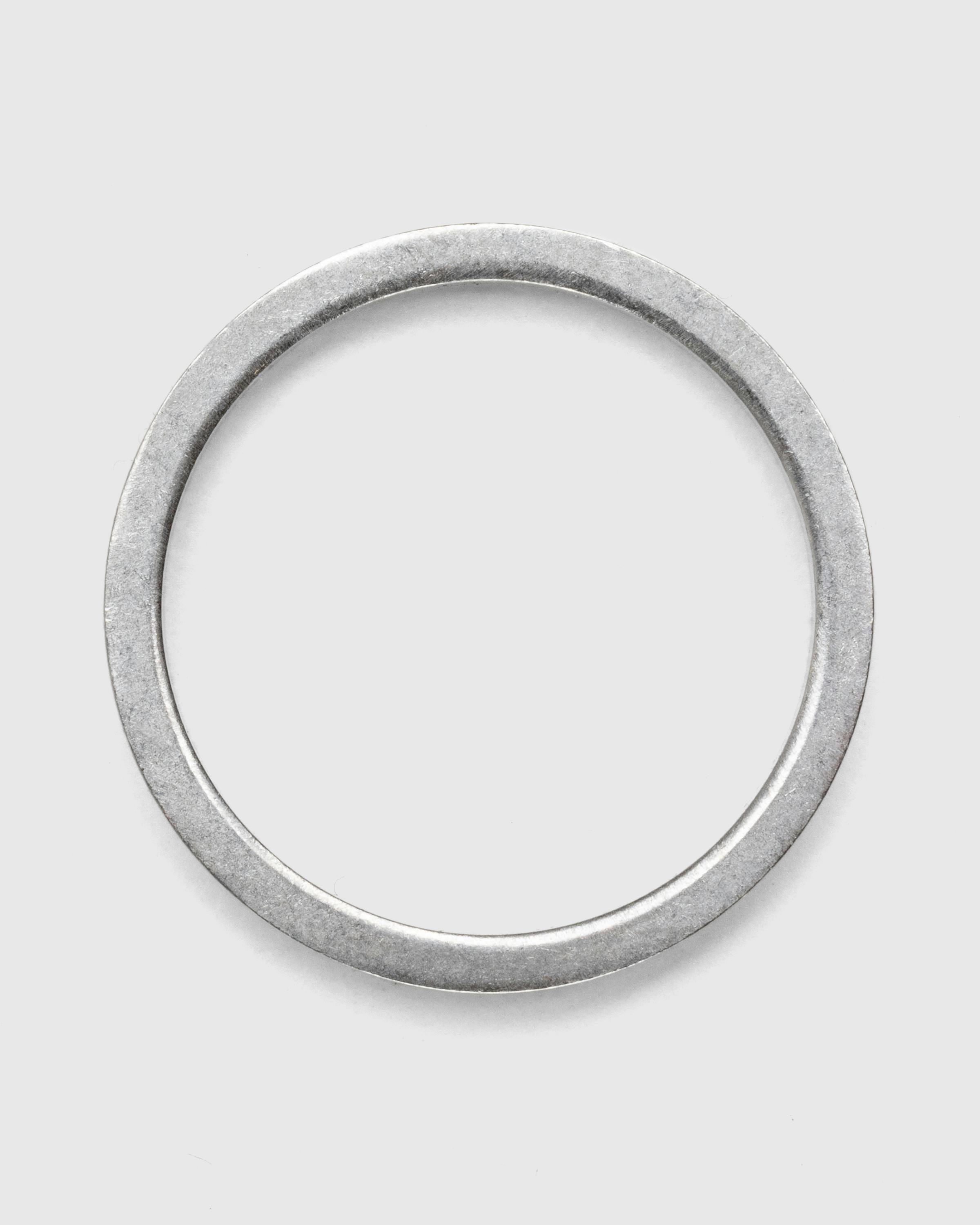 Maison Margiela – Logo Ring Palladio Burattato - Jewelry - Silver - Image 2