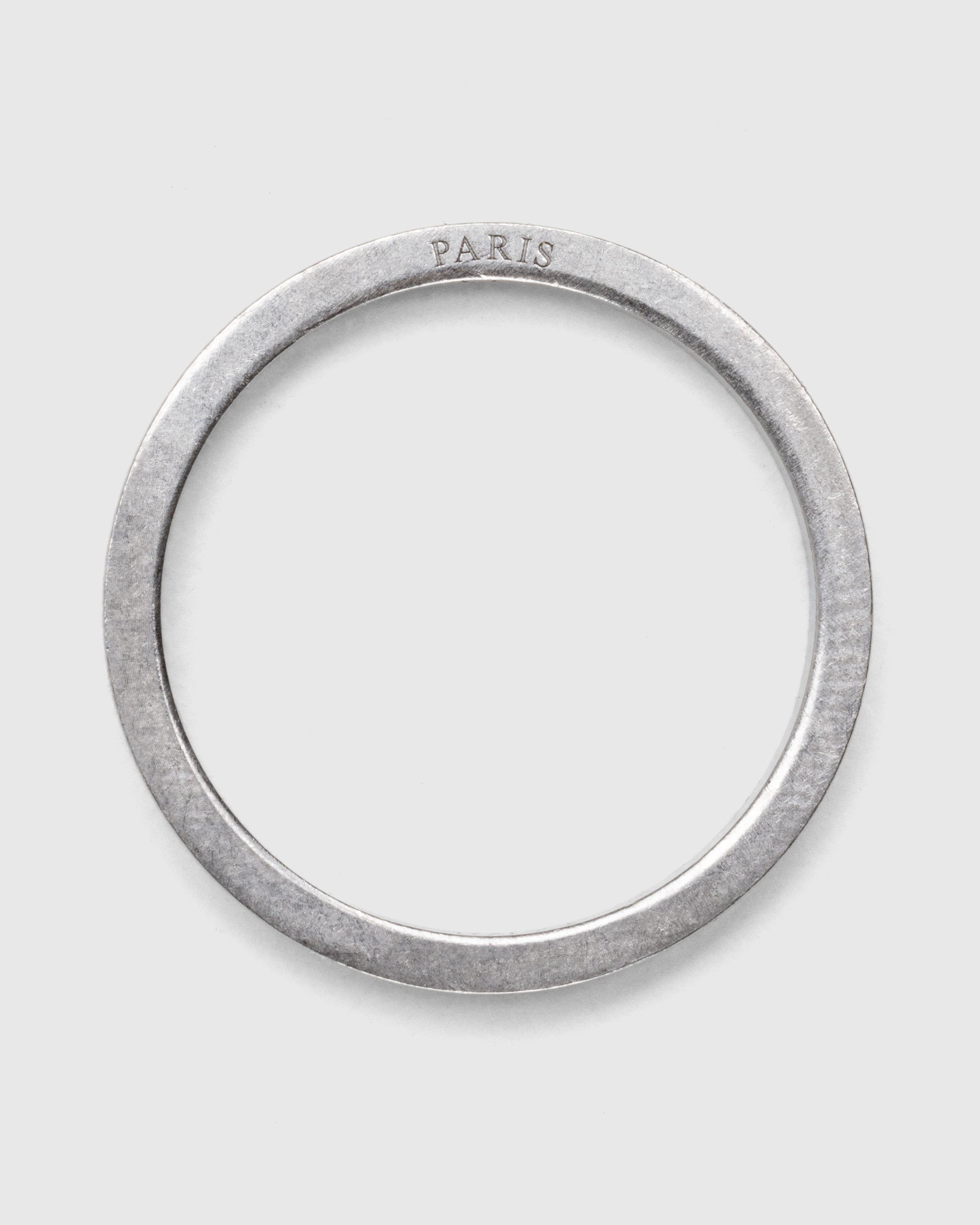 Maison Margiela – Logo Ring Palladio Burattato - Jewelry - Silver - Image 3