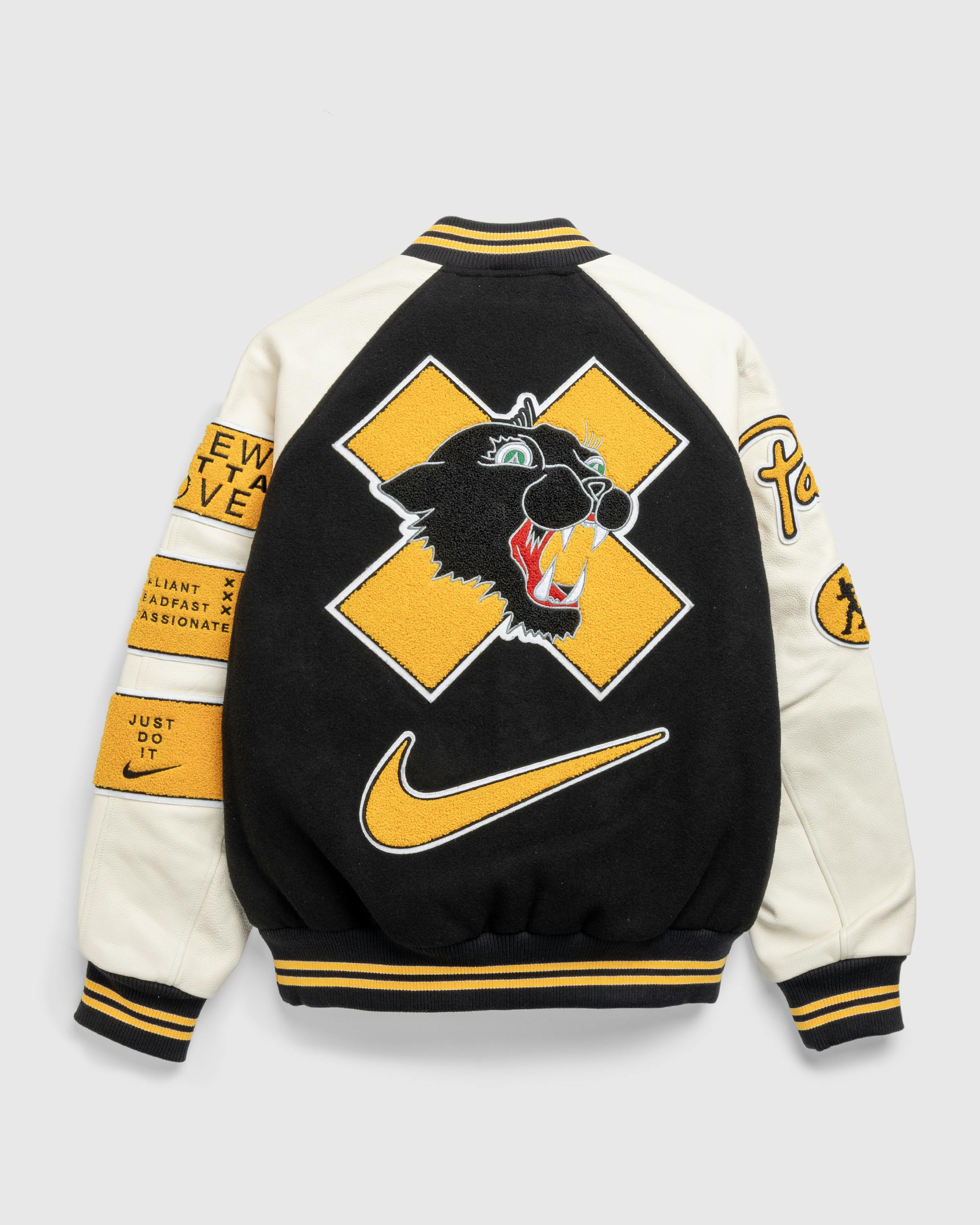 Nike x Patta – Running Team Varsity Jacket Black/Yellow/White - Bomber Jackets - Black - Image 6