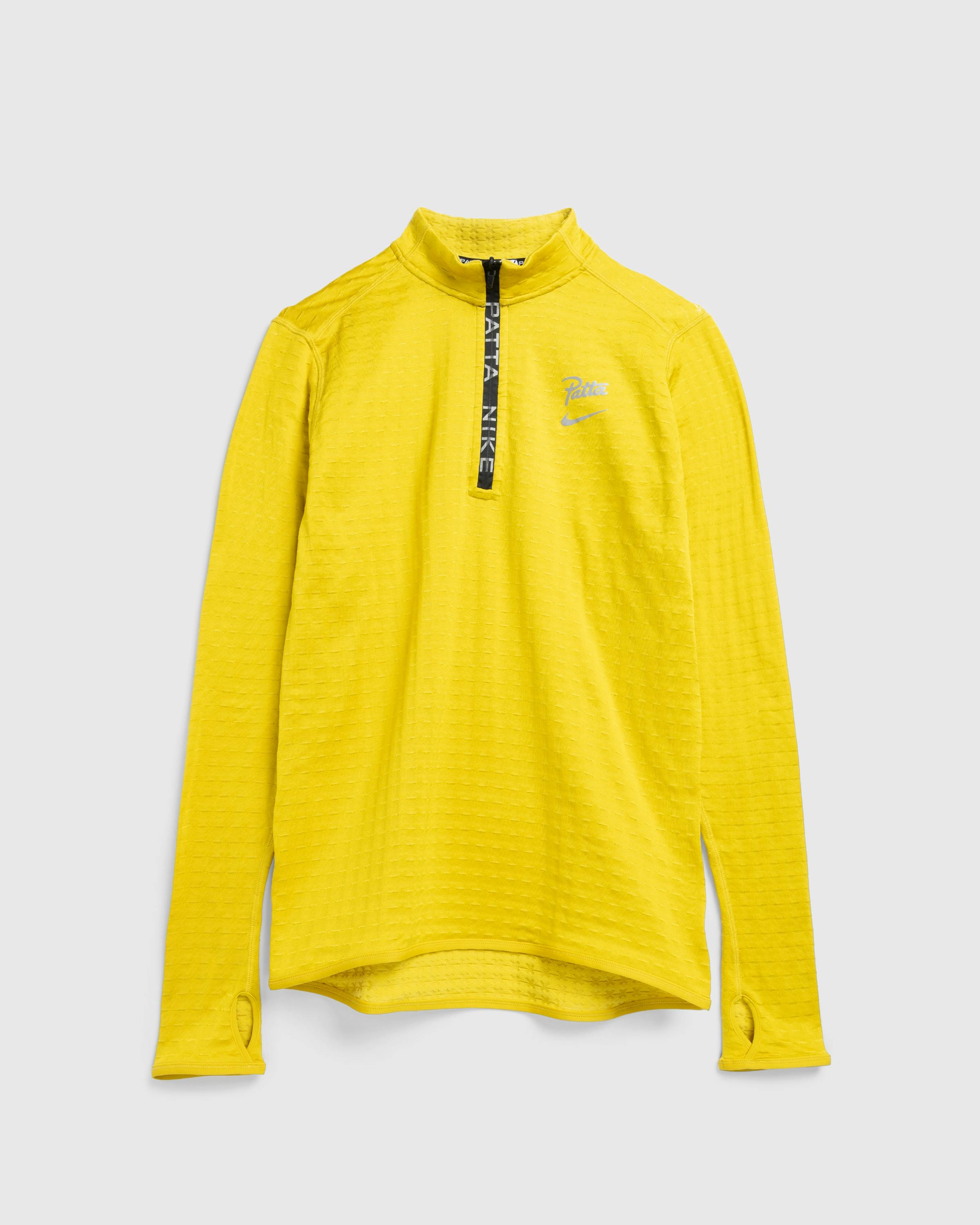 Nike x Patta – Half-Zip Long-Sleeve Top Saffron Quartz - Zip-Ups - Green - Image 1