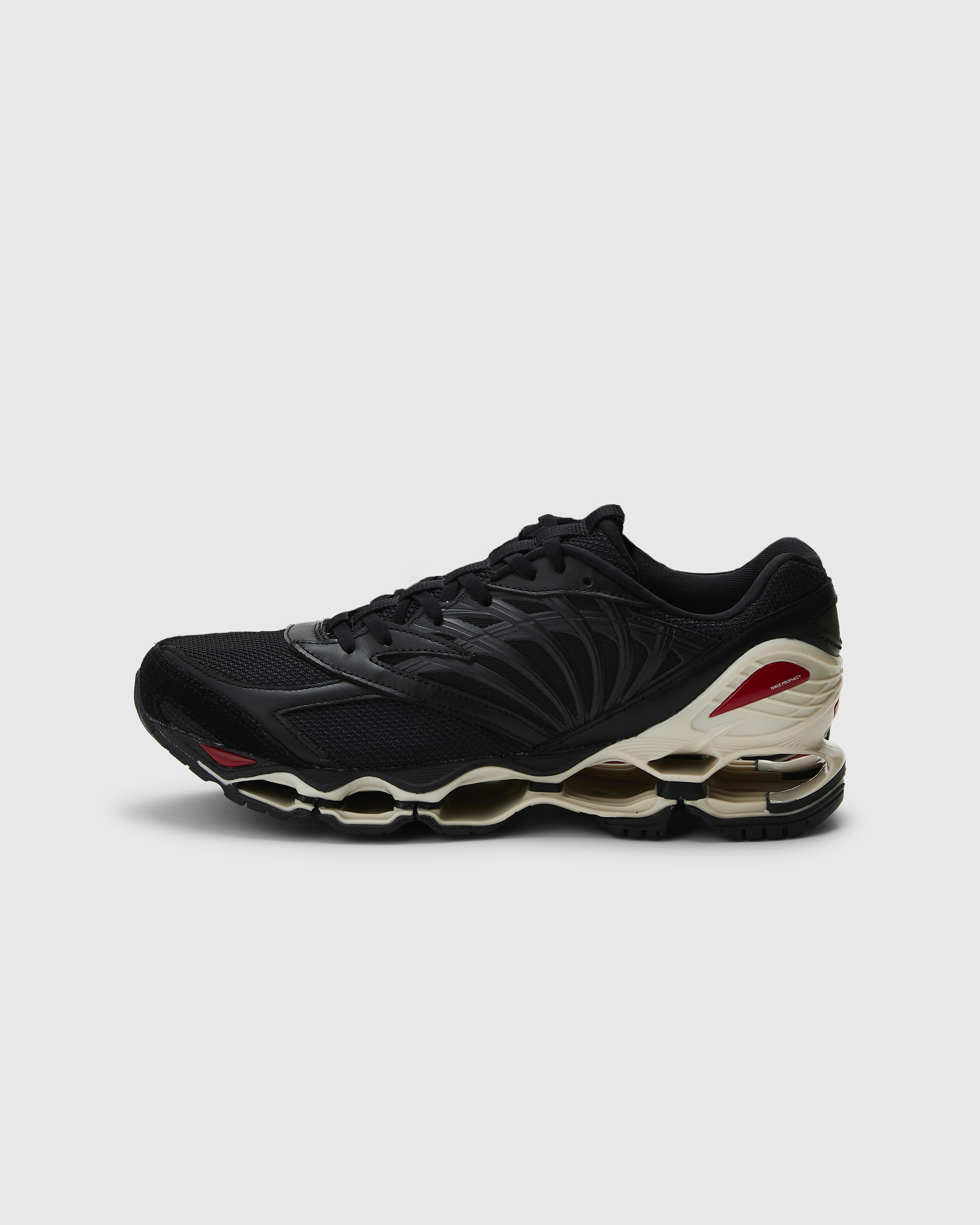 Mizuno – Wave Prophecy LS Graphpaper Black/Ivory/Red - Low Top Sneakers - Black - Image 2