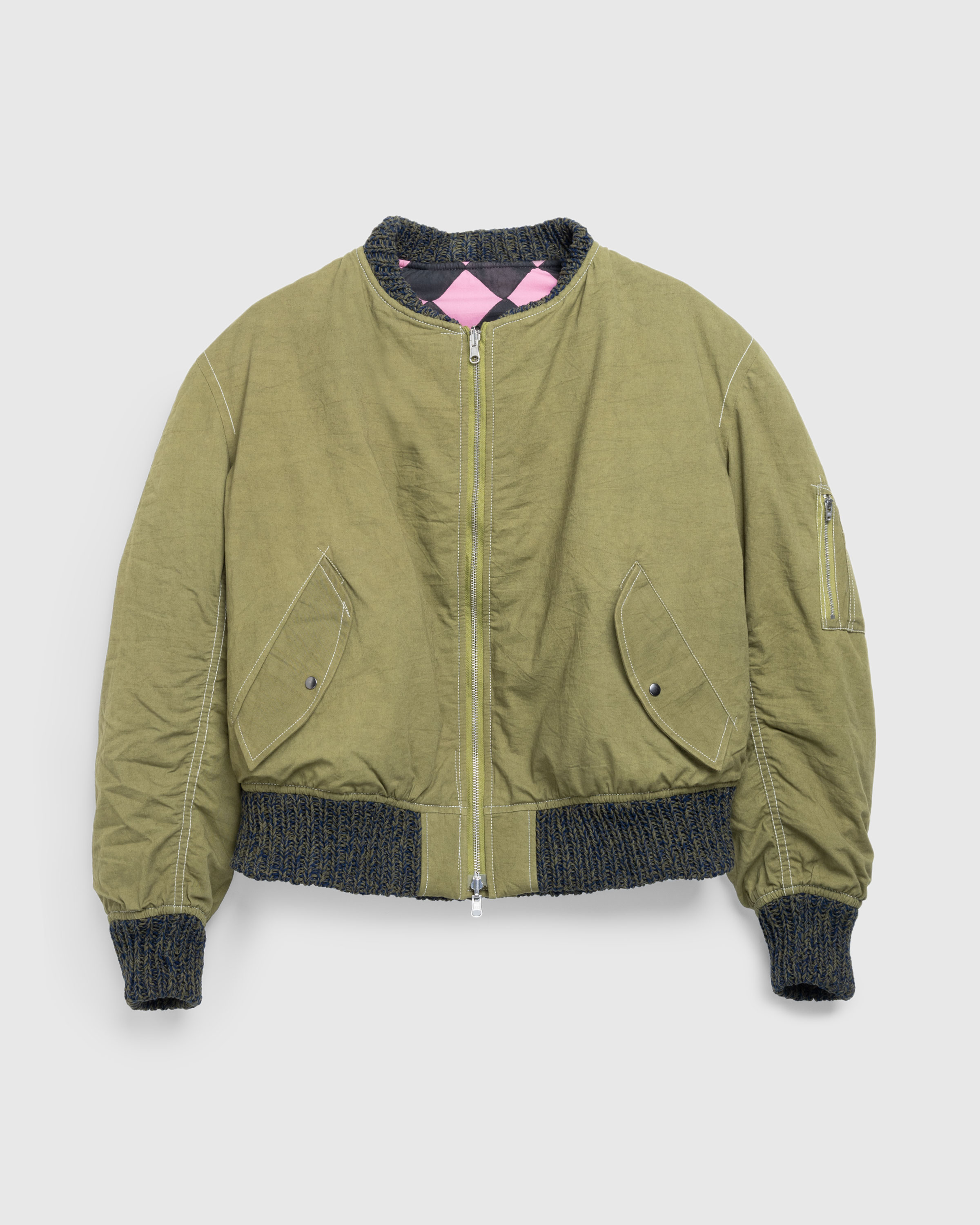 Story mfg. – Seed Bomber Olive Wonky-Wear - Outerwear - Green - Image 1
