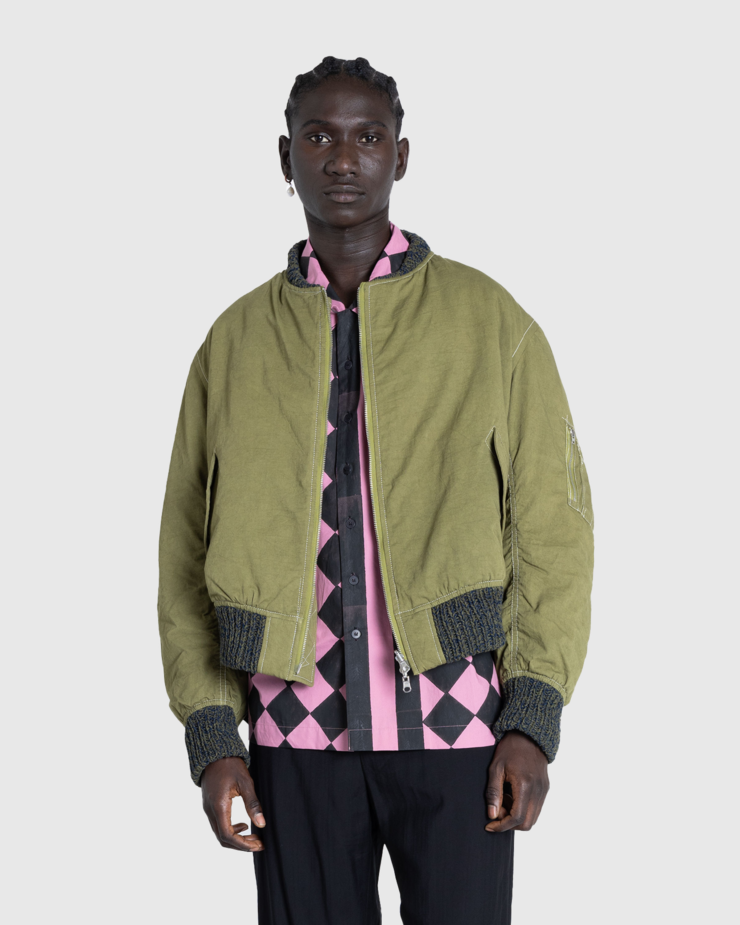 Story mfg. – Seed Bomber Olive Wonky-Wear - Outerwear - Green - Image 2