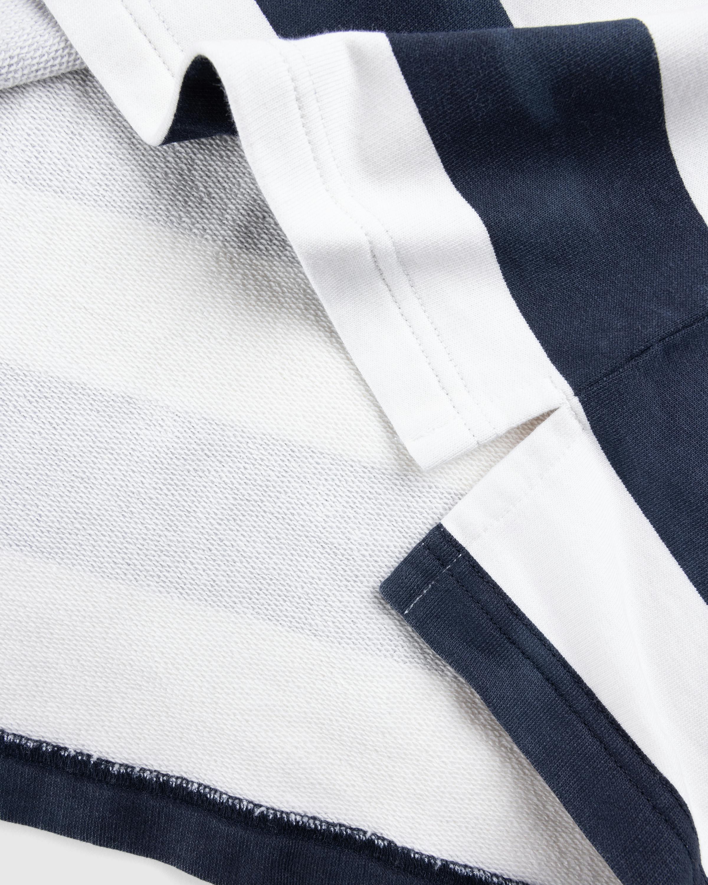 Martine Rose – Zip Up Polo Navy/White Stripe - Polos - Blue - Image 7