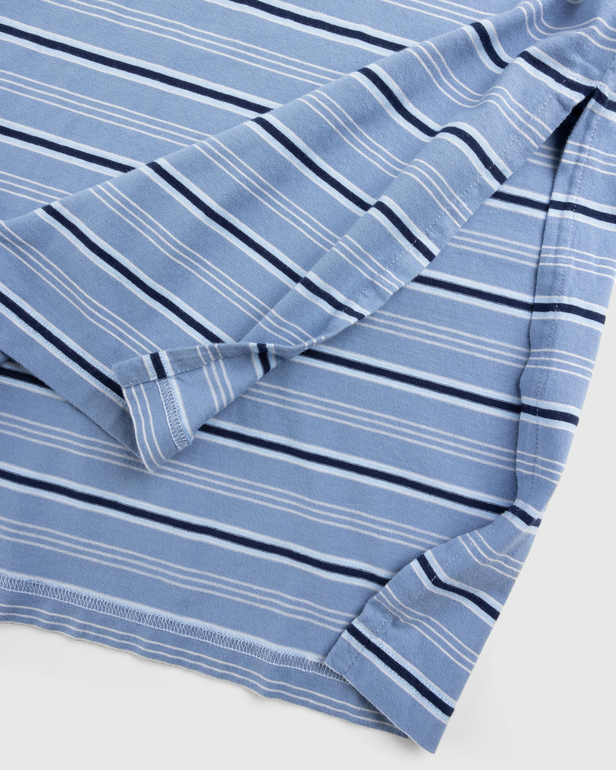 Martine Rose – Stretched Polo Blue Stripe - Polos - Blue - Image 7