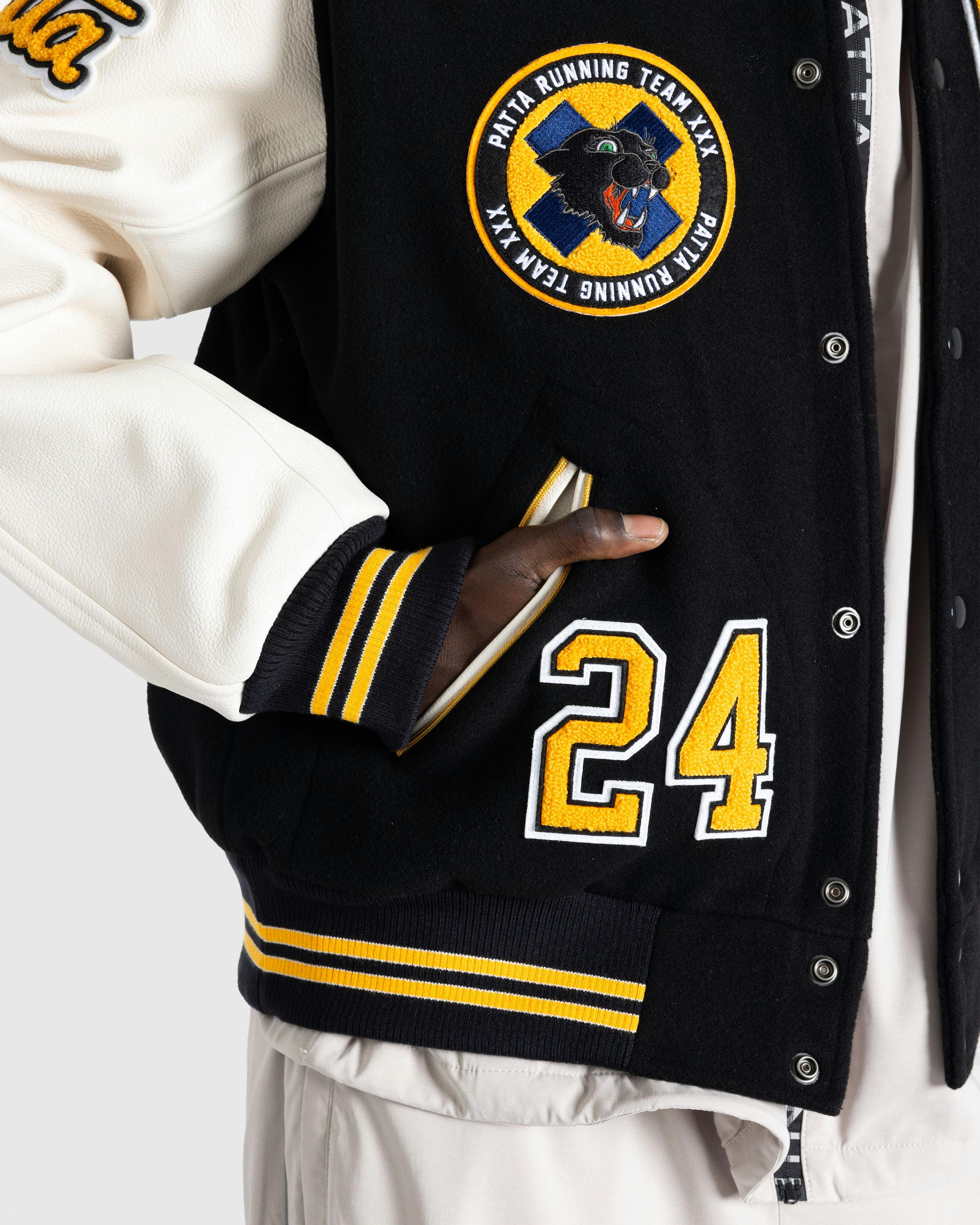 Nike x Patta – Running Team Varsity Jacket Black/Yellow/White - Bomber Jackets - Black - Image 5