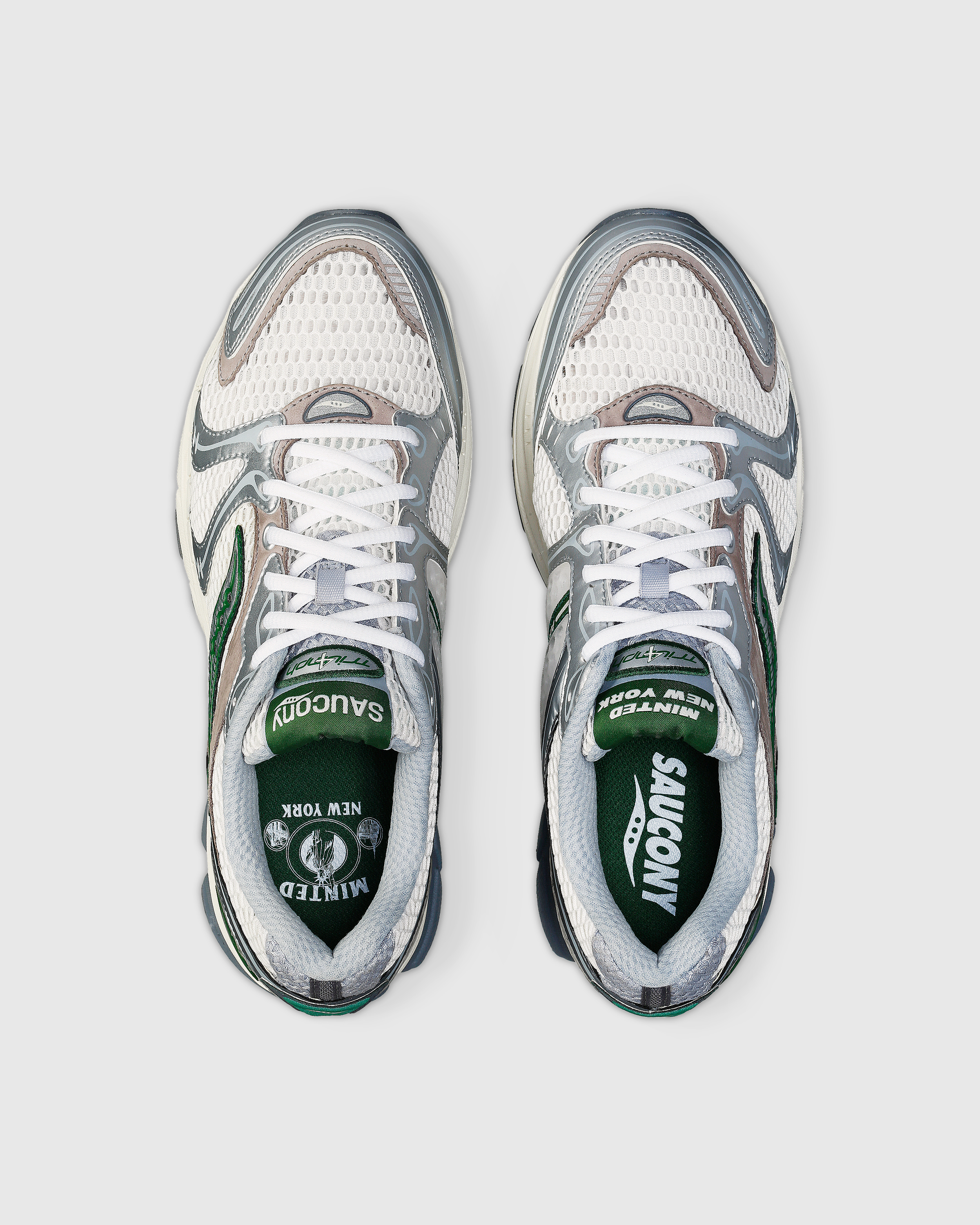 Saucony x Minted – ProGrid Triumph 4 Cream/Green - Low Top Sneakers - Beige - Image 4