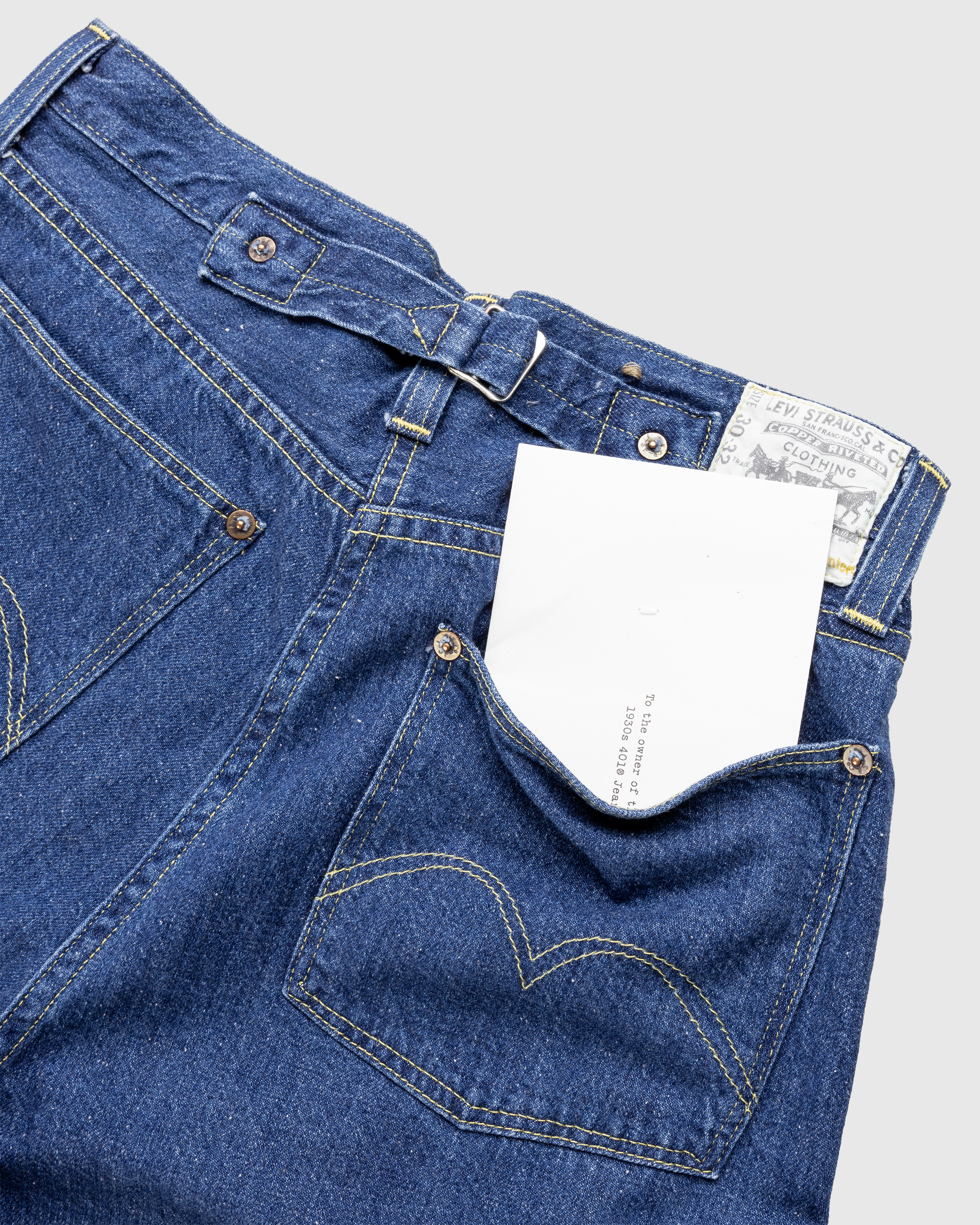 Levi's – 1930s Viola Longacre 401 Jeans Rinsed Blue - Denim - Blue - Image 7