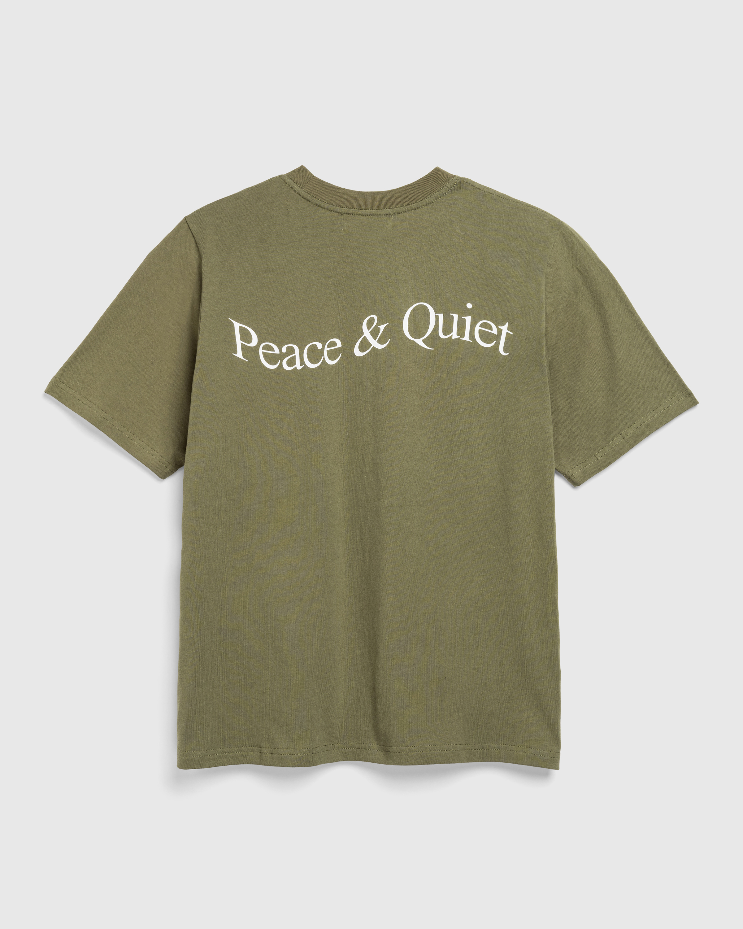 Museum of Peace & Quiet – Wordmark T-Shirt Olive - T-Shirts - Green - Image 1