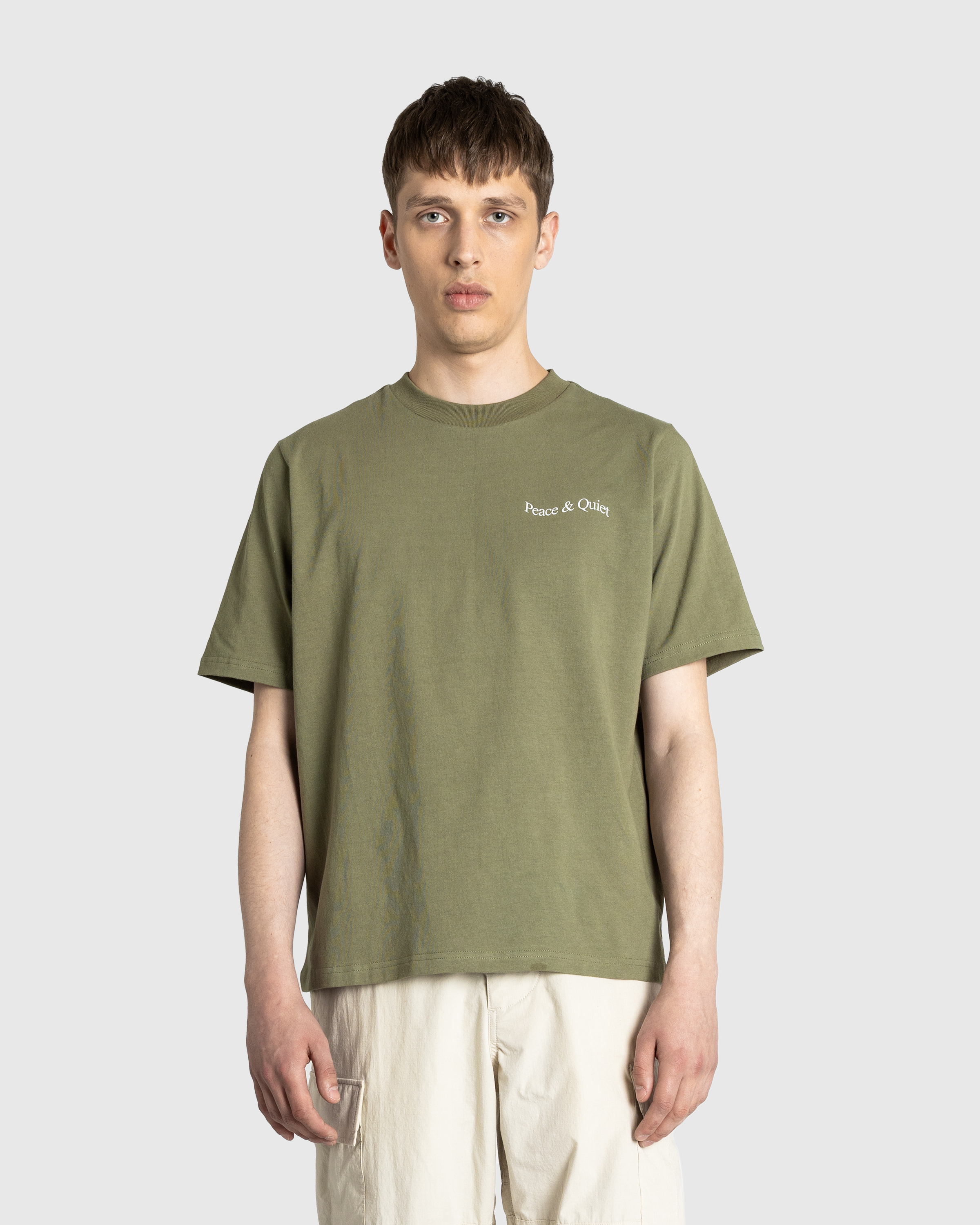 Museum of Peace & Quiet – Wordmark T-Shirt Olive - T-Shirts - Green - Image 2