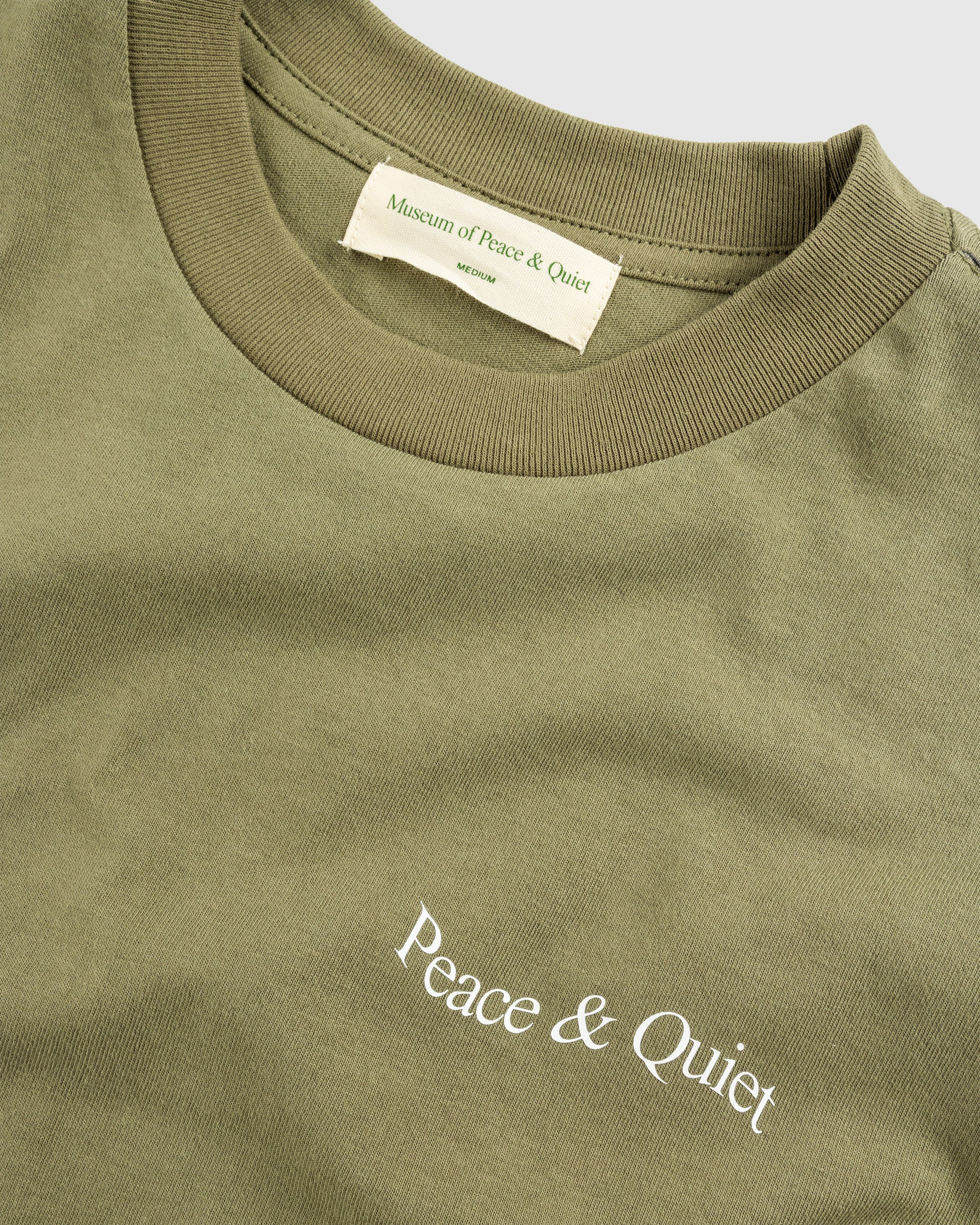 Museum of Peace & Quiet – Wordmark T-Shirt Olive - T-Shirts - Green - Image 6