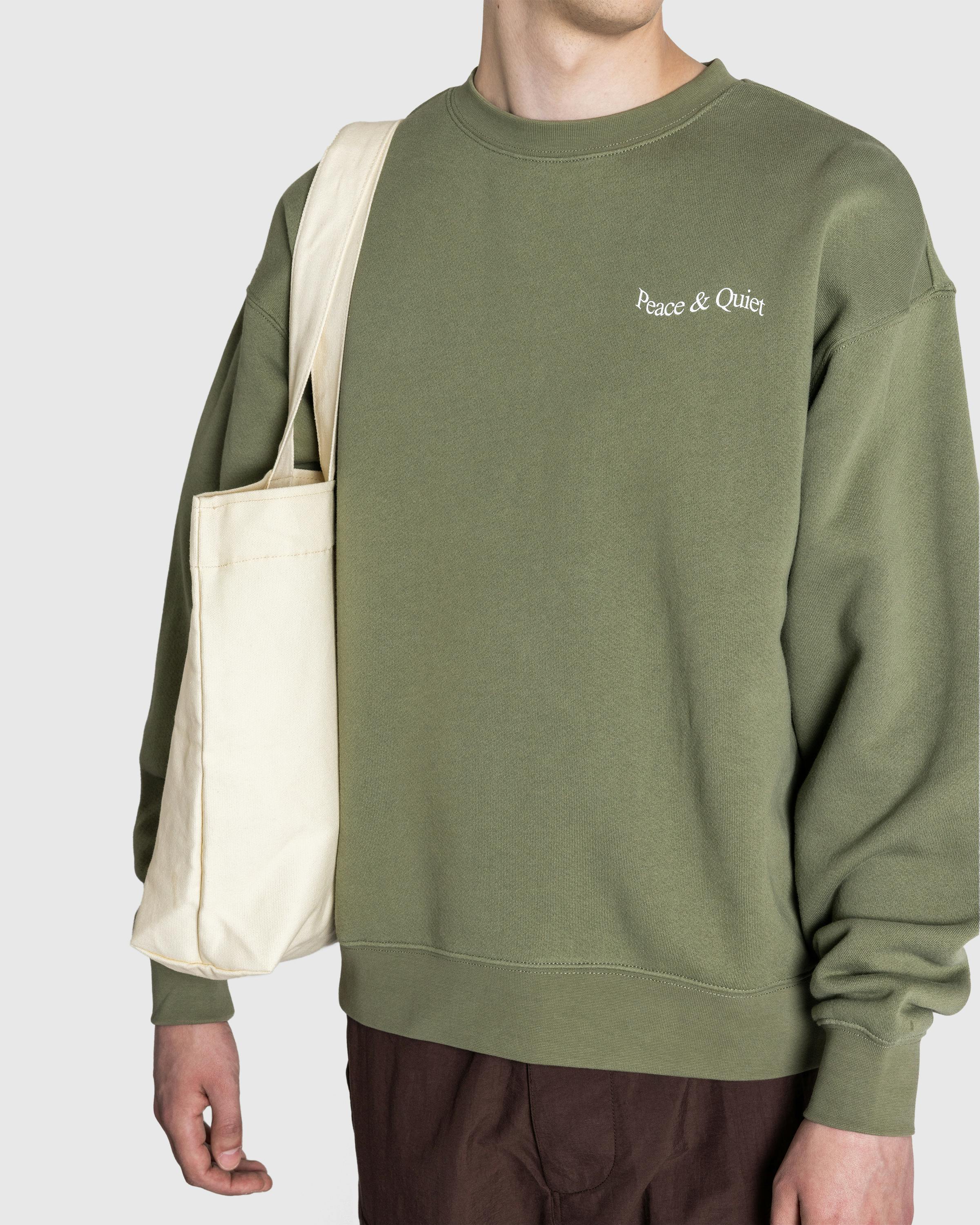 Museum of Peace & Quiet – Wordmark Crewneck Olive - Sweatshirts - Green - Image 5