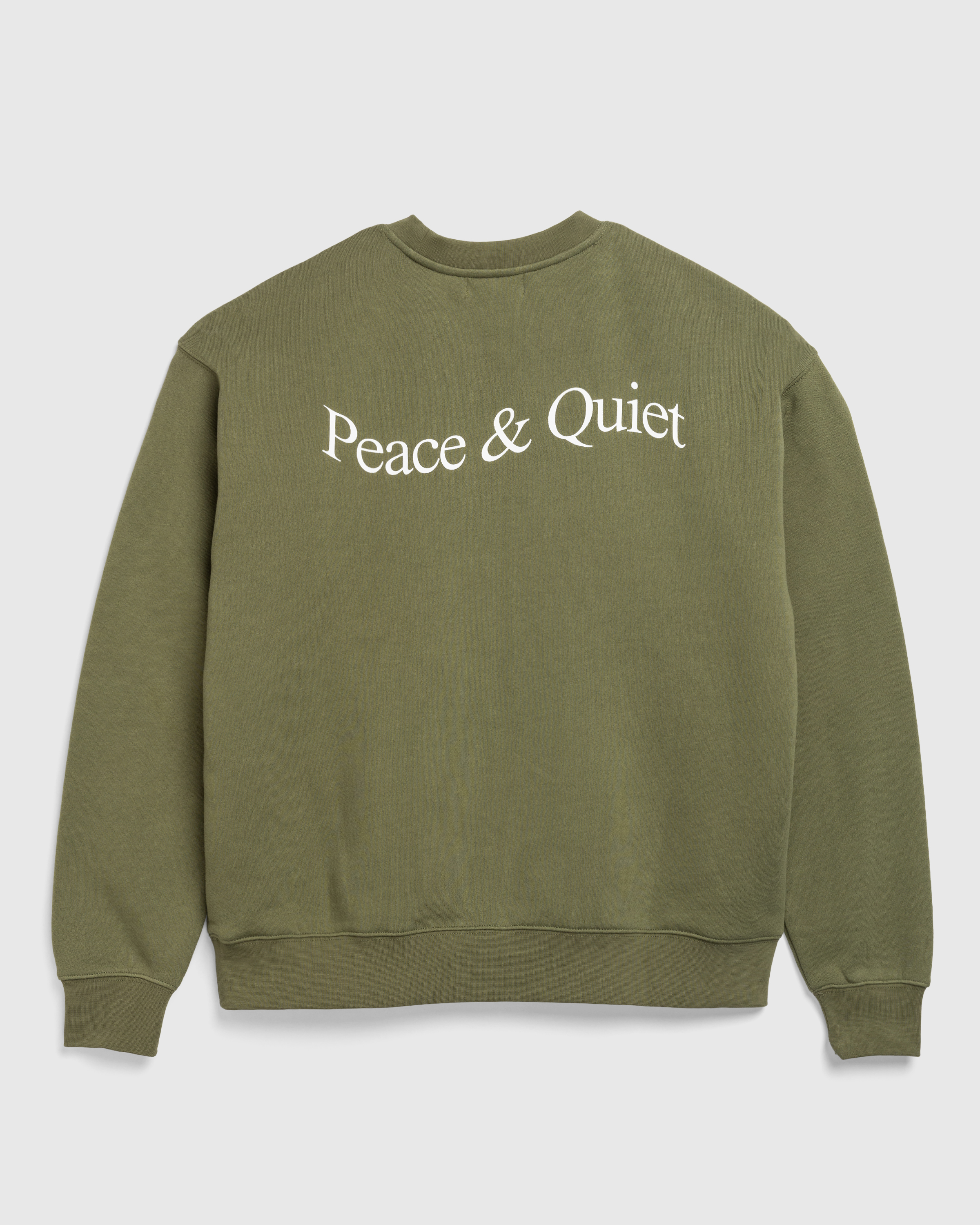 Museum of Peace & Quiet – Wordmark Crewneck Olive - Sweatshirts - Green - Image 1