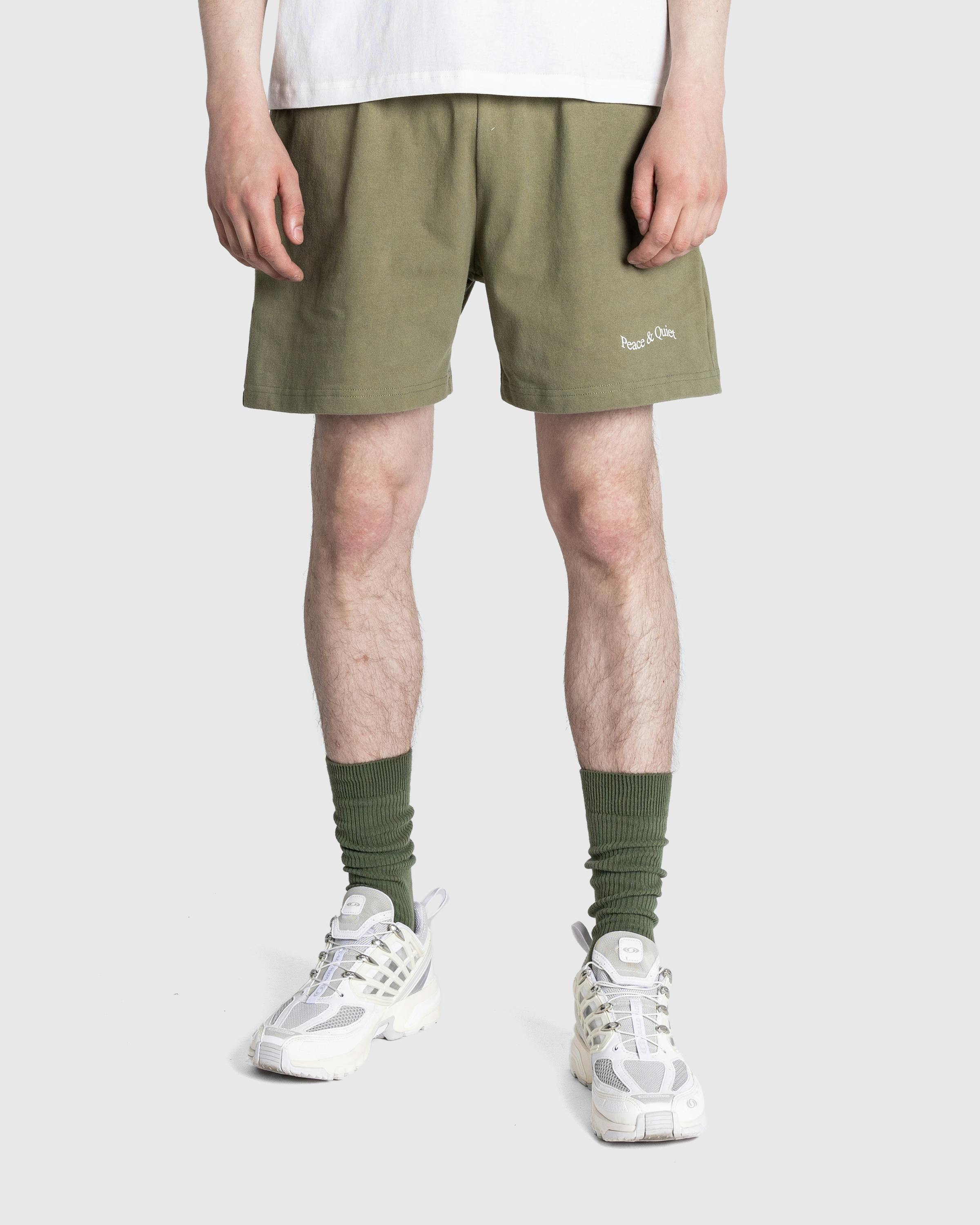 Museum of Peace & Quiet – Wordmark Sweatshorts Olive - Sweatshorts - Green - Image 4