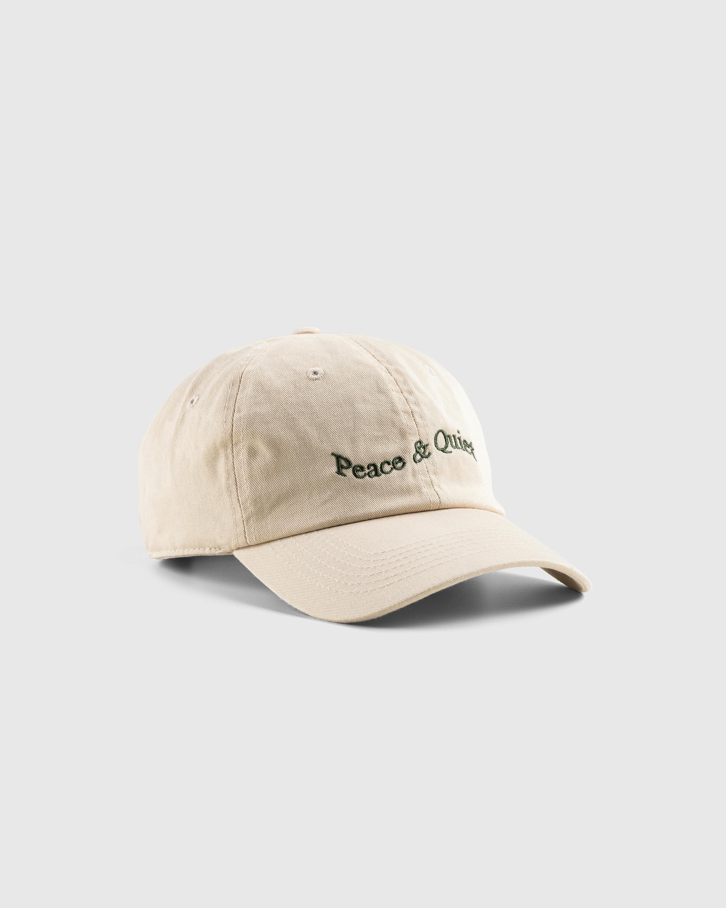 Museum of Peace & Quiet – Wordmark Dad Hat Bone - Caps - Beige - Image 1