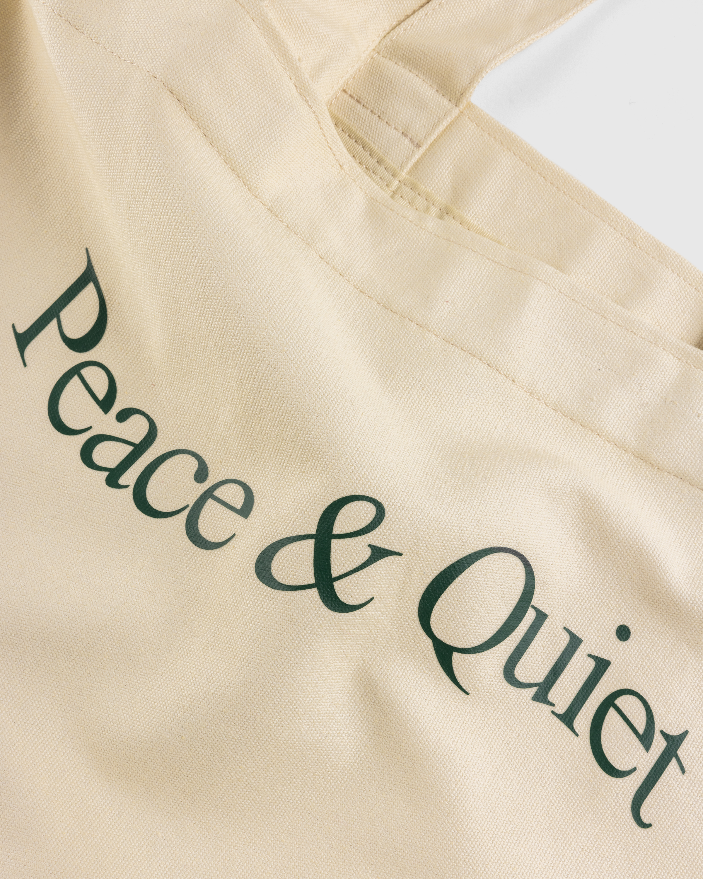 Museum of Peace & Quiet – Wordmark Tote Bag Bone - Tote Bags - Beige - Image 5