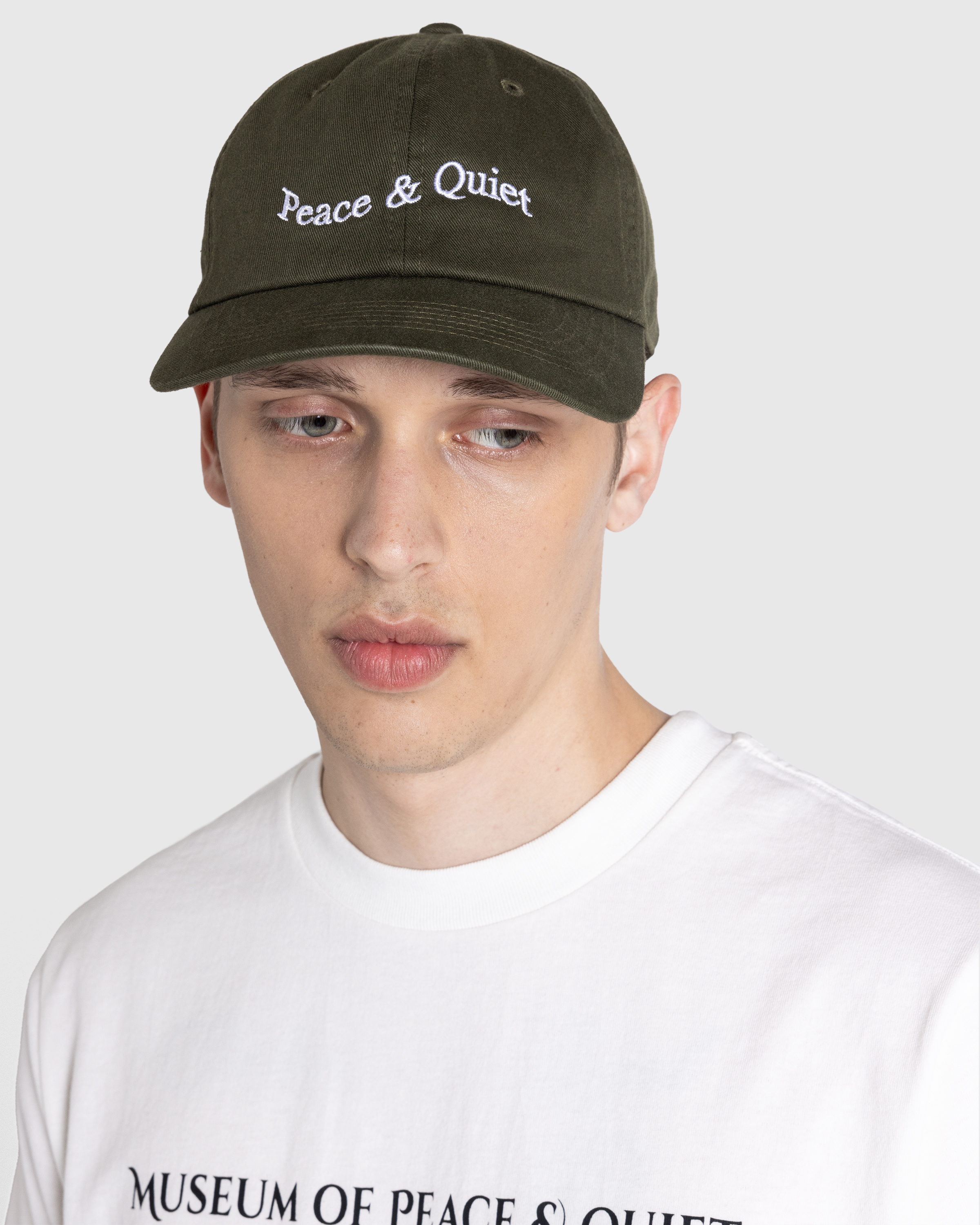 Museum of Peace & Quiet – Wordmark Dad Hat Olive - Caps - Green - Image 4
