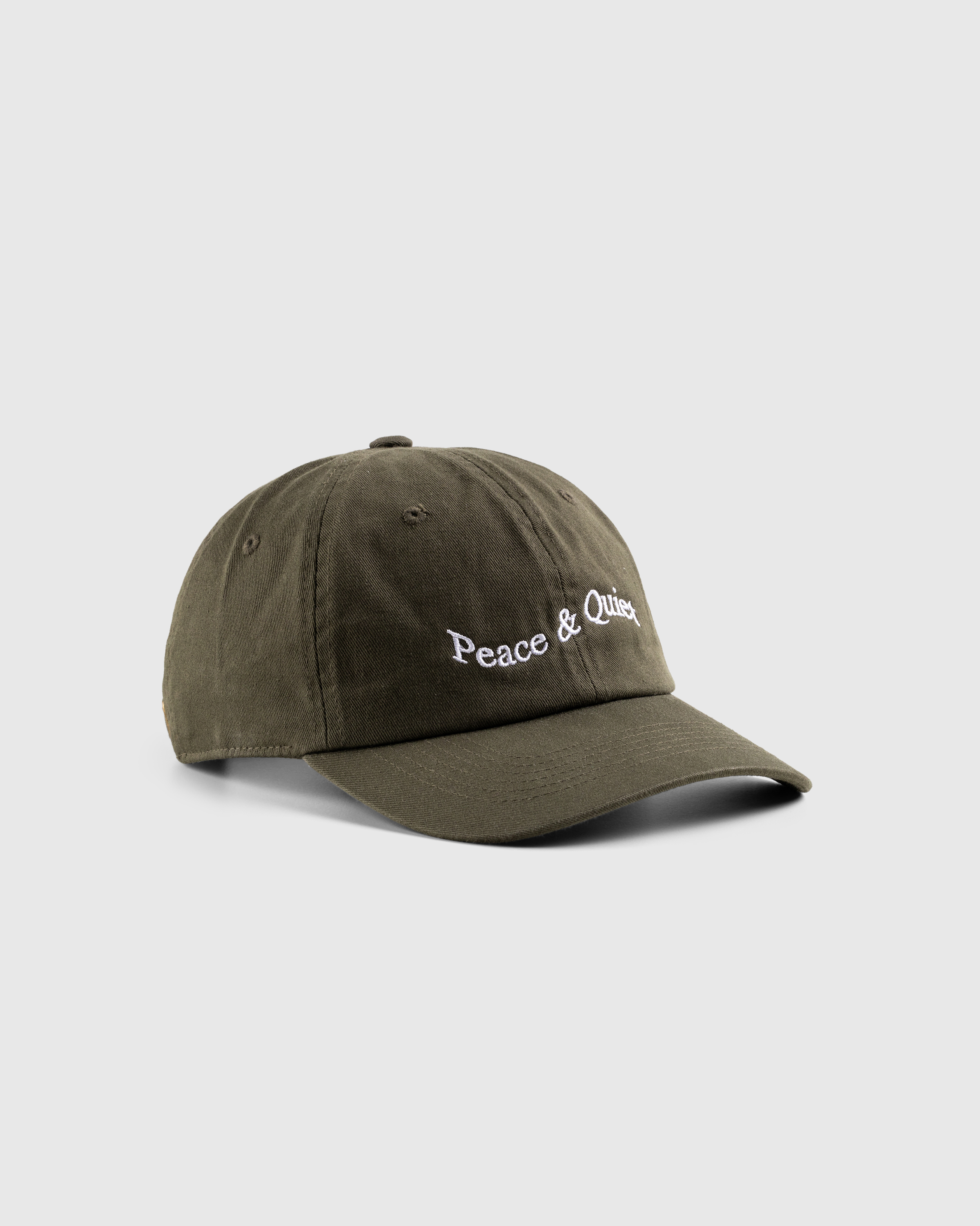 Museum of Peace & Quiet – Wordmark Dad Hat Olive - Caps - Green - Image 1