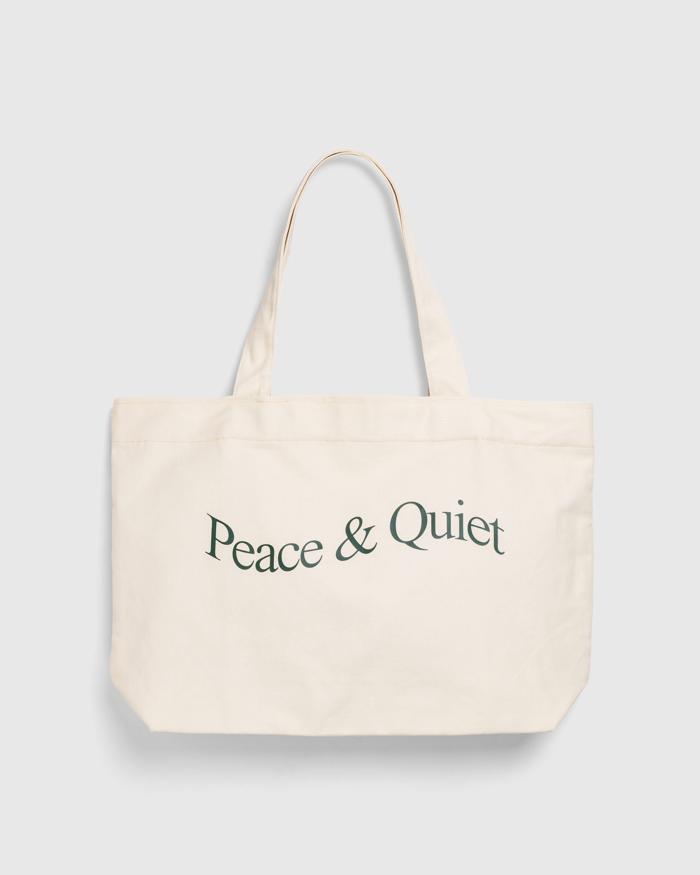 Museum of Peace & Quiet – Wordmark Tote Bag Bone - Tote Bags - Beige - Image 1