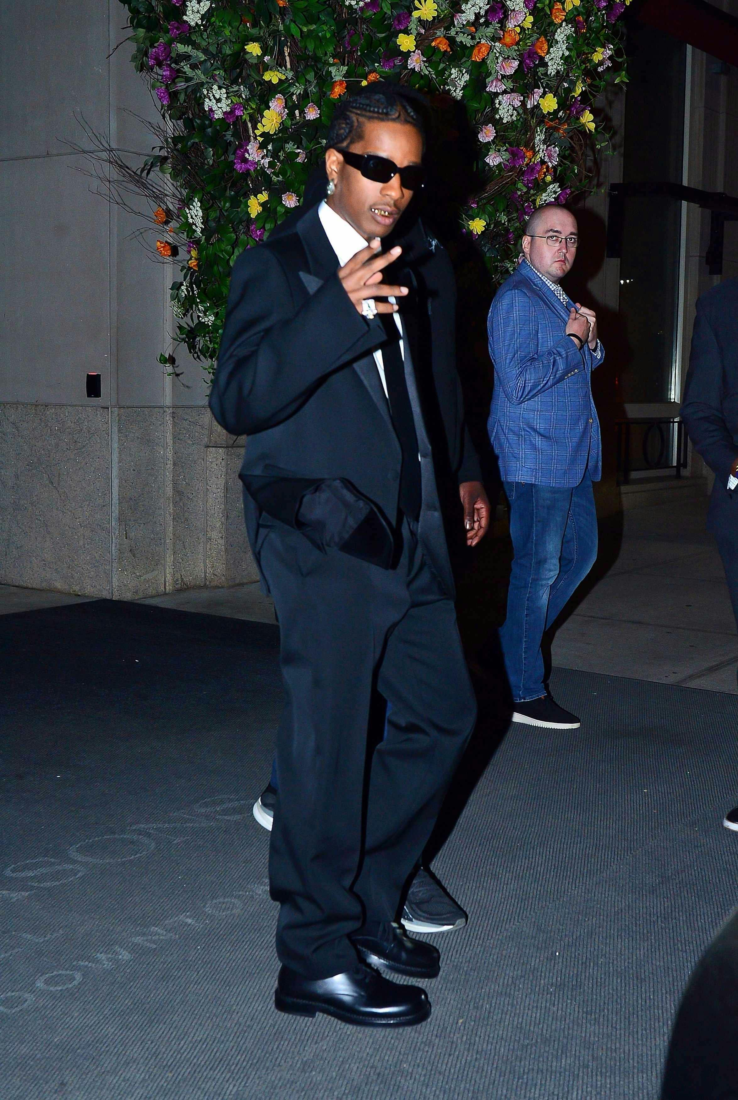 Rihanna and A$AP Rocky wear dark sunglasses and outfits in New York after the 2024 Met Gala