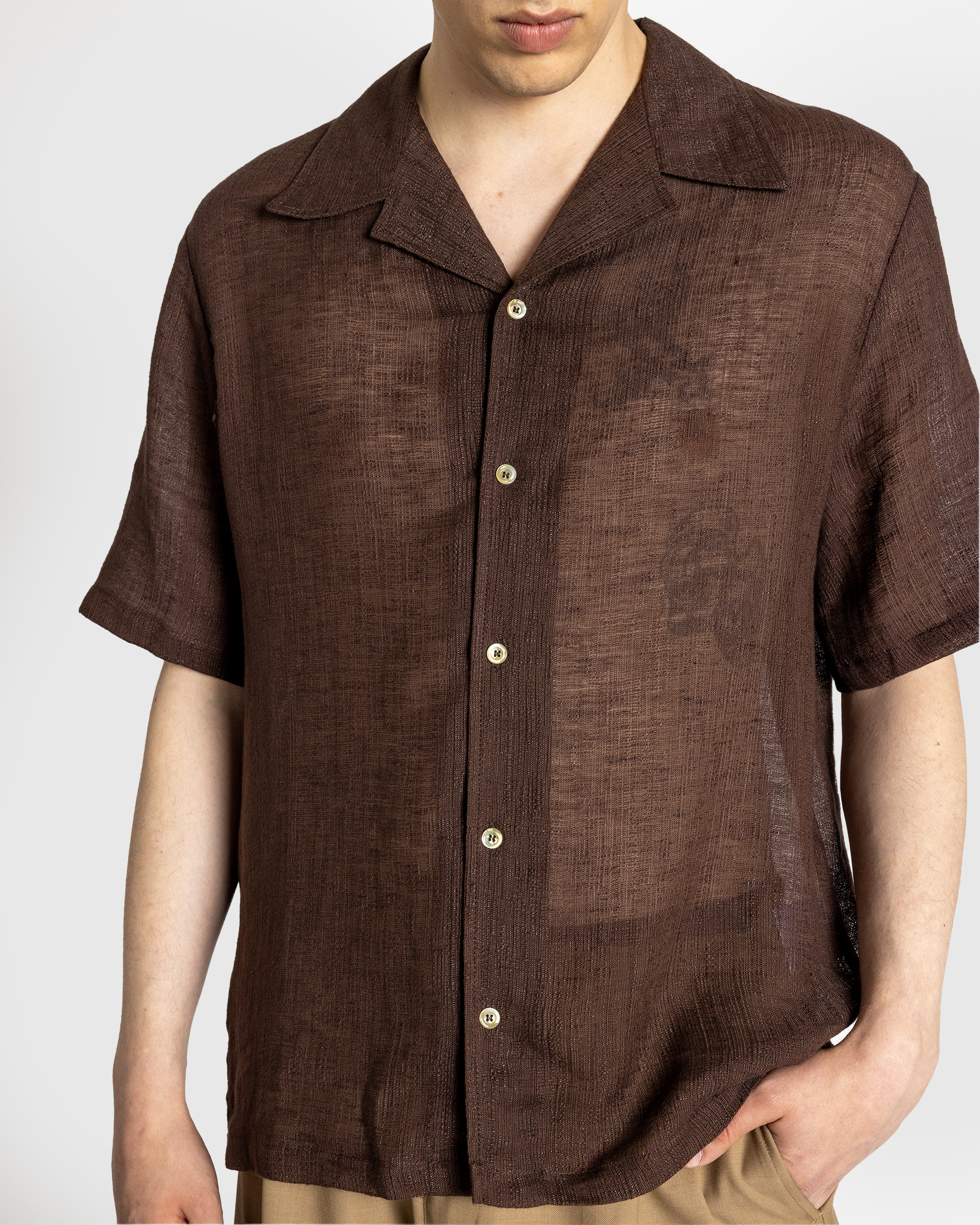 Séfr – Dalian Shirt Feather Brown - Longsleeve Shirts - Brown - Image 5