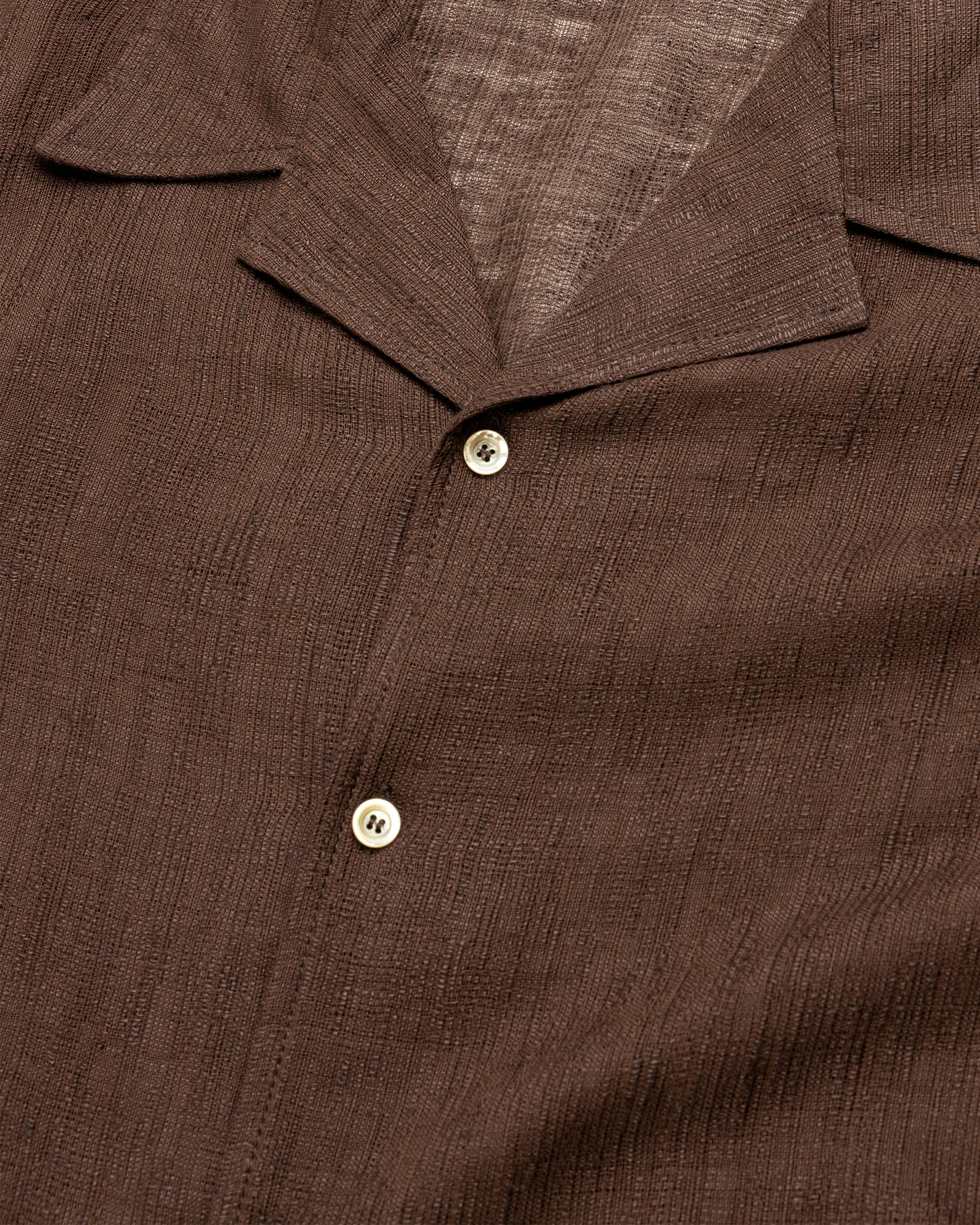 Sefr｜SHORT-SLEEVED SHIRTS (DALIAN - FEATHER BROWN) Brown Dalian Shirt by Séfr on Sale