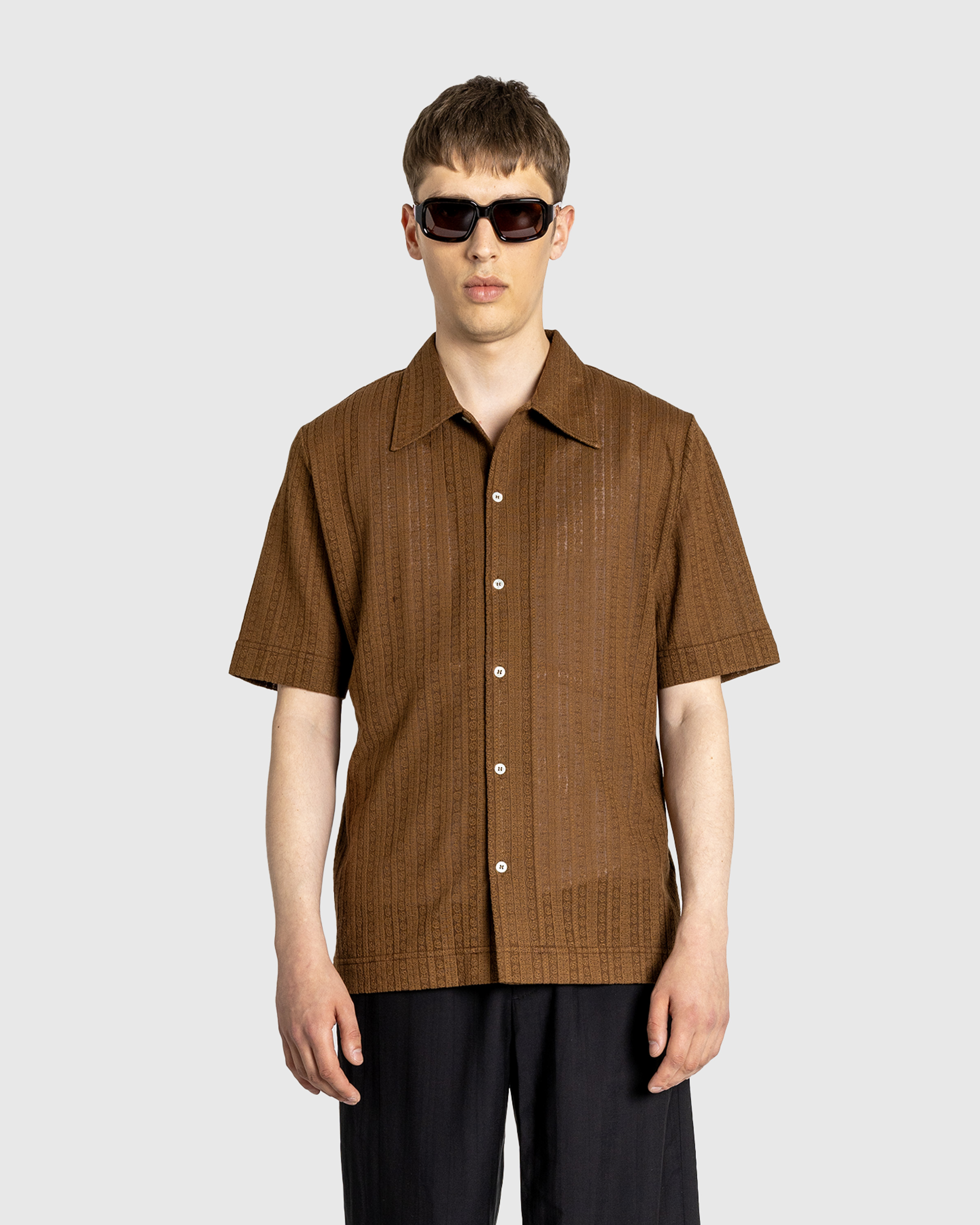 Séfr – Suneham Shirt Espresso Medallion - Longsleeve Shirts - Brown - Image 2