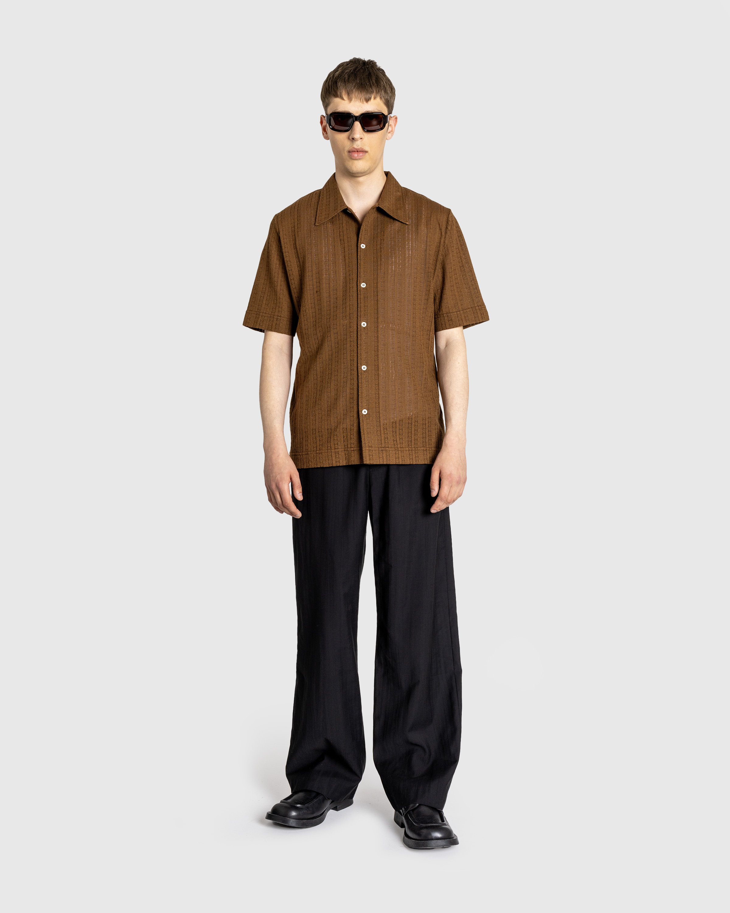 Séfr – Suneham Shirt Espresso Medallion - Longsleeve Shirts - Brown - Image 3