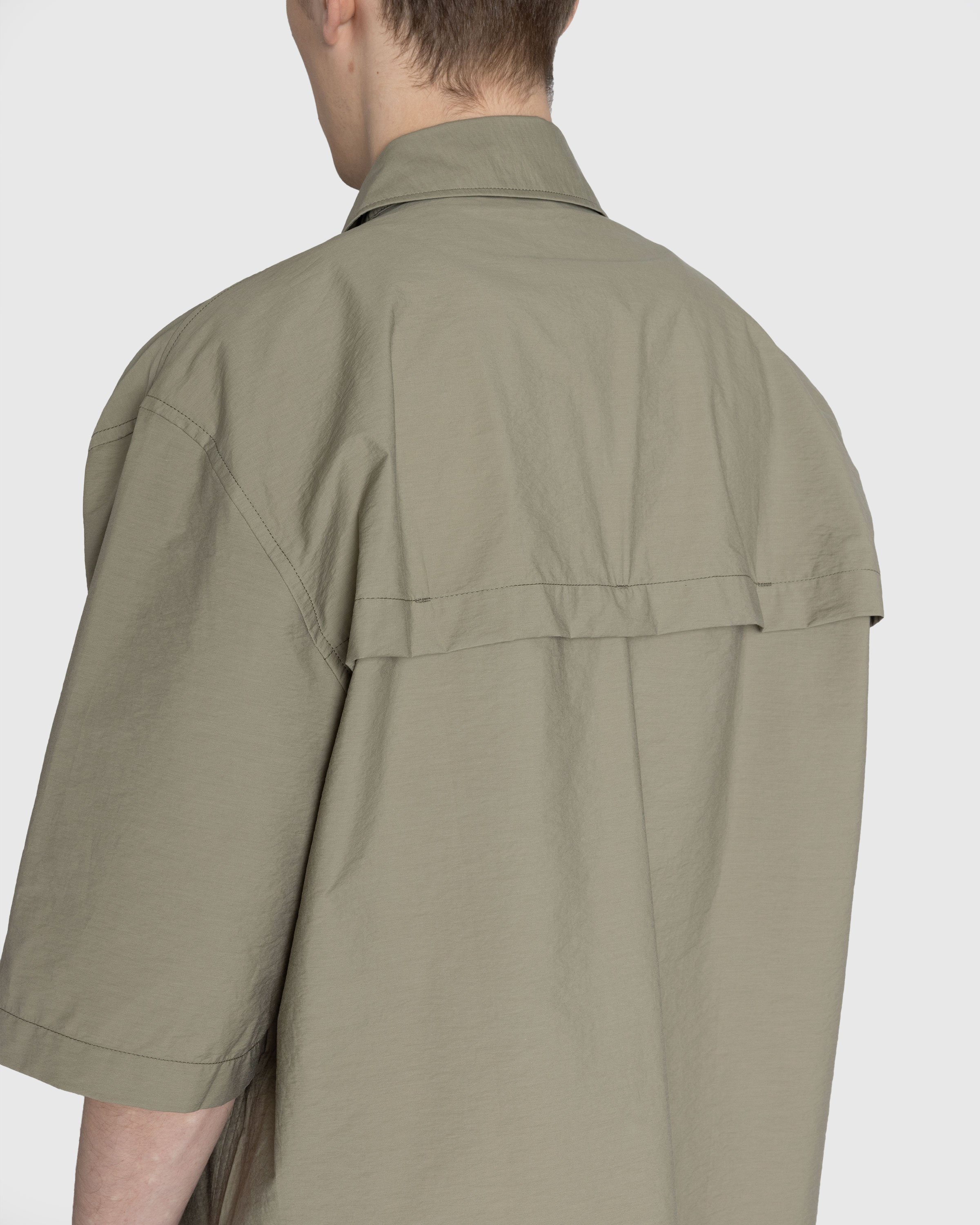 Lemaire – Double Pocket Short-Sleeve Shirt Dusty Khaki - Shirts - Green - Image 5