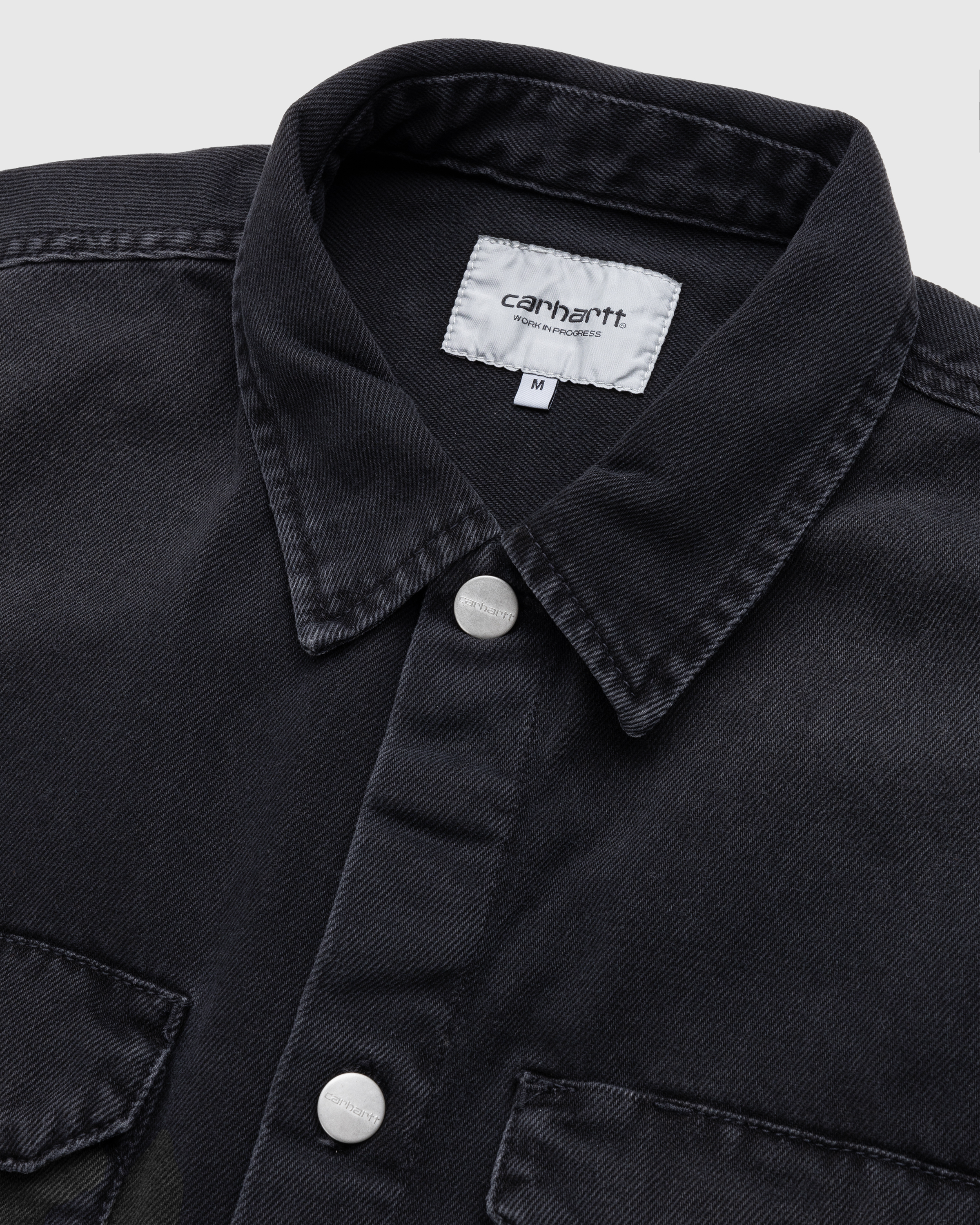 Carhartt WIP – Harvey Shirt Jacket Black/Dark Used Wash - Shirts - Black - Image 6