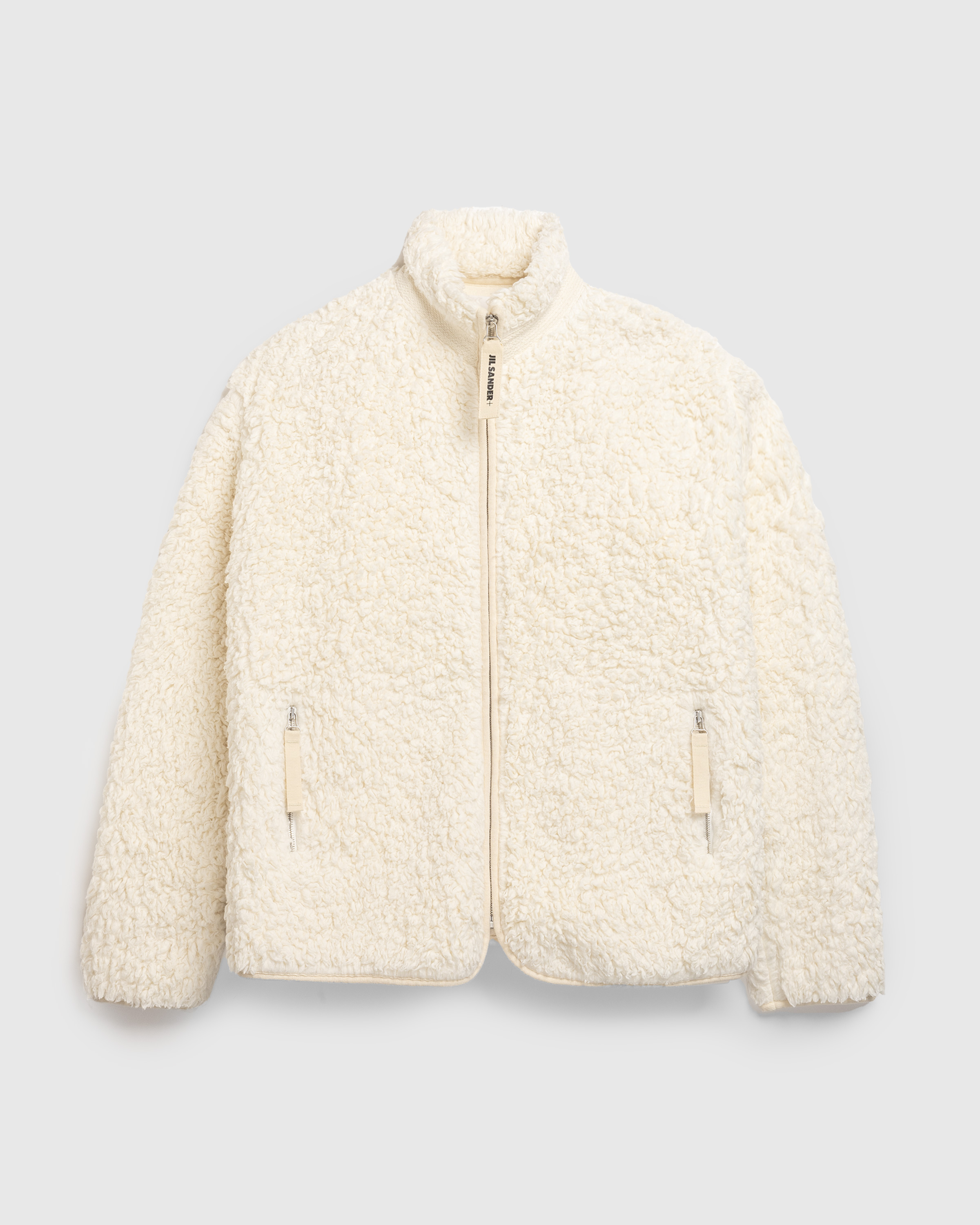 Jil Sander – Zip-Up Jacket Eggshell - Knitwear - White - Image 1
