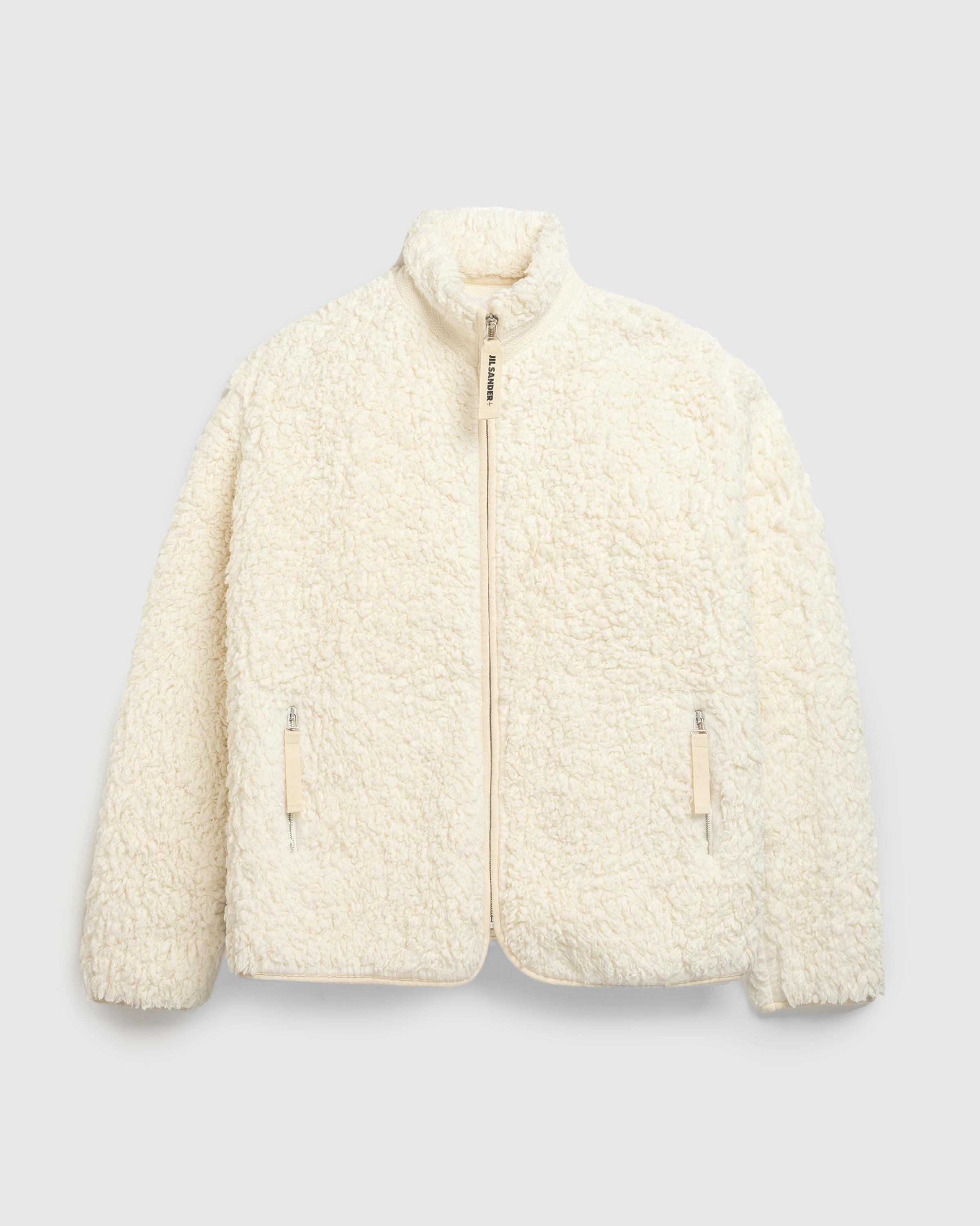 Jil Sander – Zip-Up Jacket Eggshell - Knitwear - White - Image 1