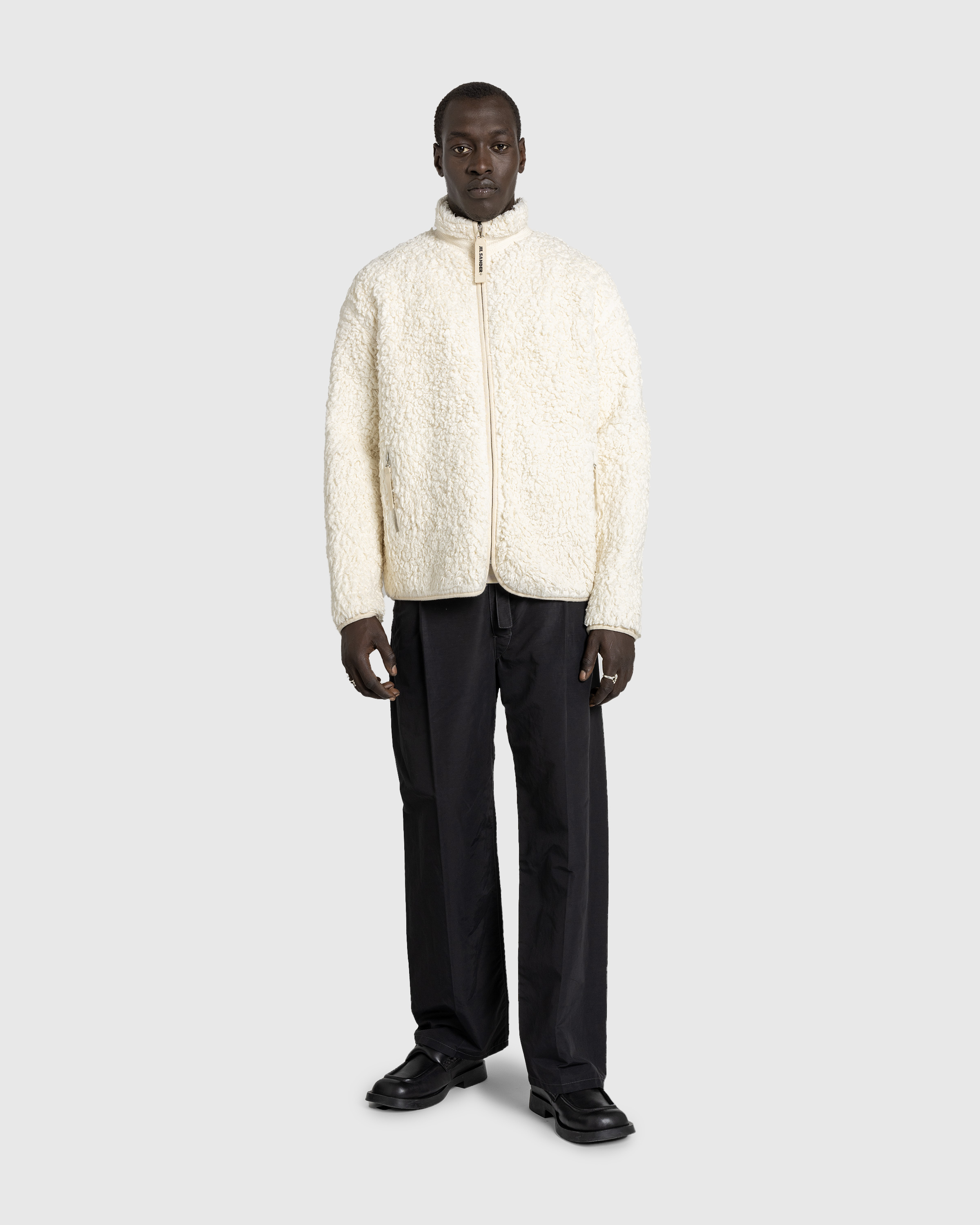 Jil Sander – Zip-Up Jacket Eggshell - Knitwear - White - Image 3