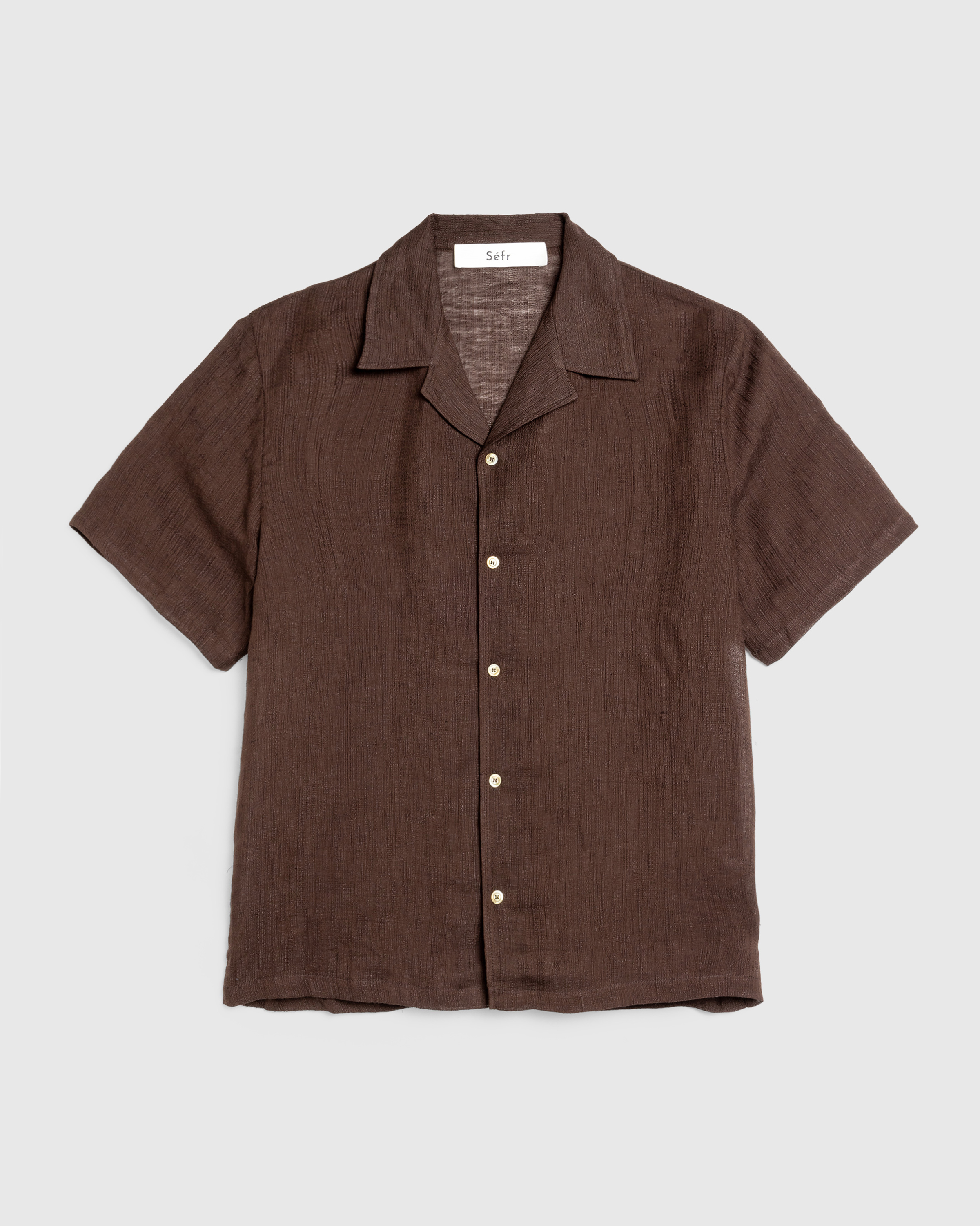 Séfr – Dalian Shirt Feather Brown - Longsleeve Shirts - Brown - Image 1