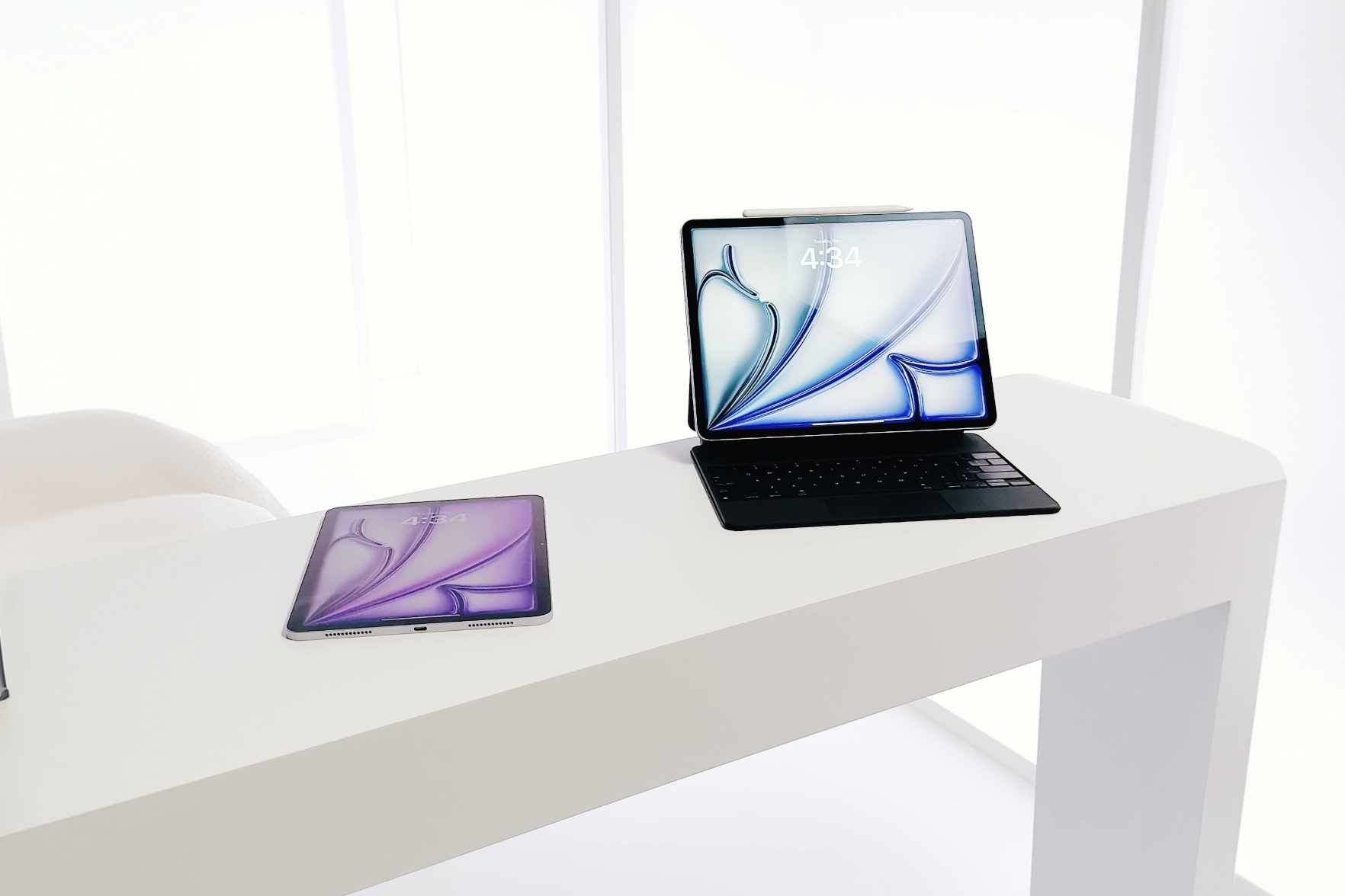 Apple's iPad Pro 2024 seen next to a MacBook Pro