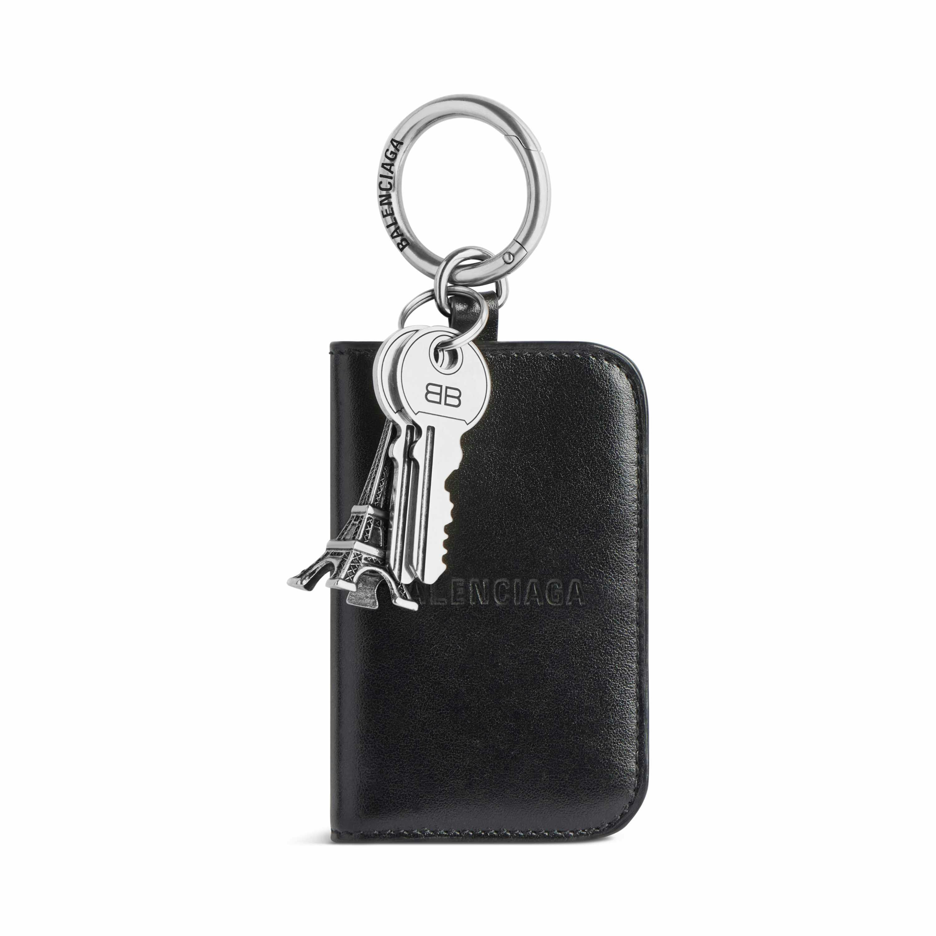 Balenciaga x Ledger Stax Holder leather case in black and silver